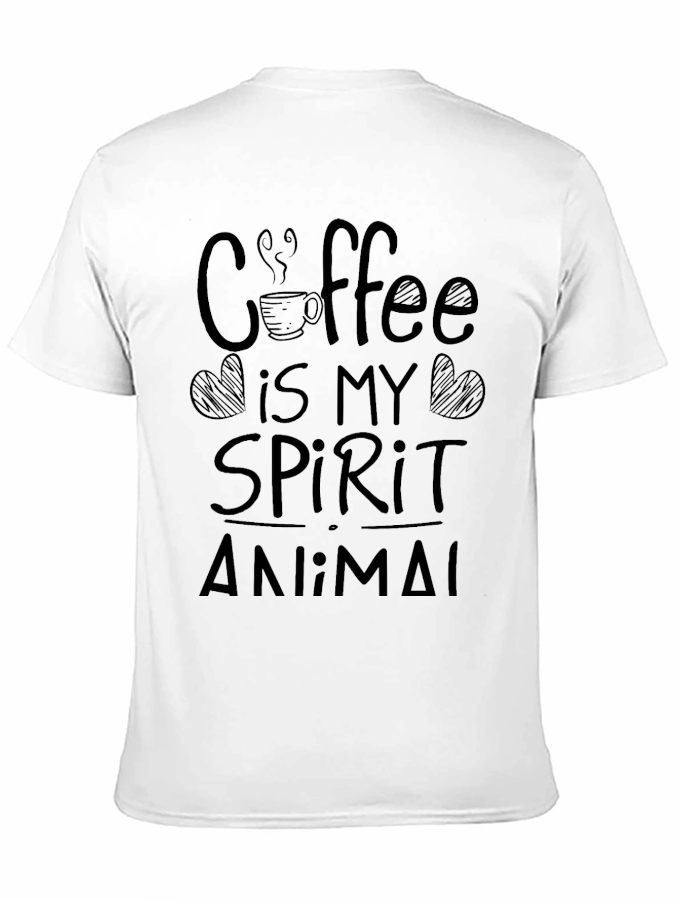 Coffee is My Spirit Animal T-Shirt Black