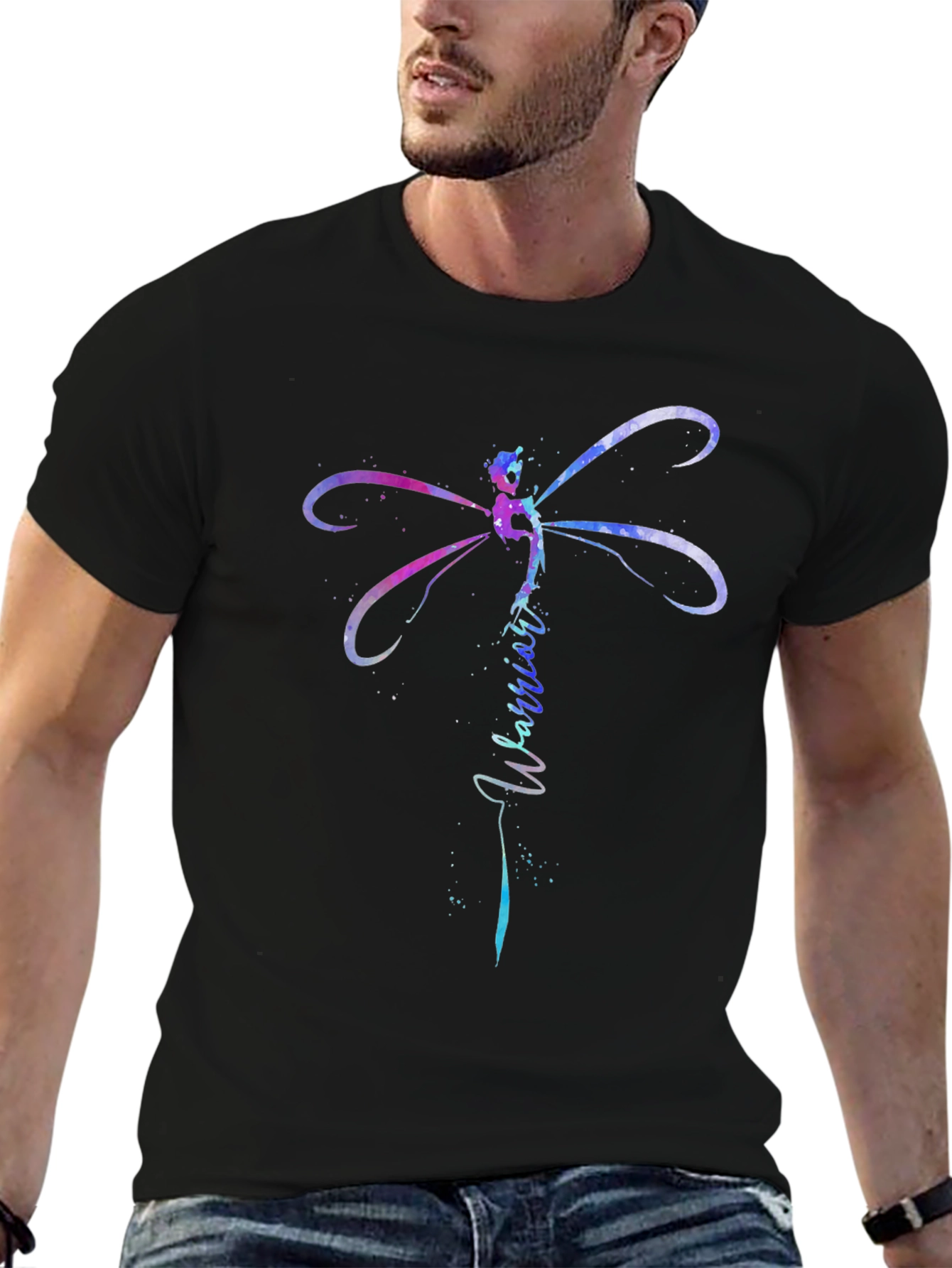 Warrior Dragonfly Graphic Tee - Black