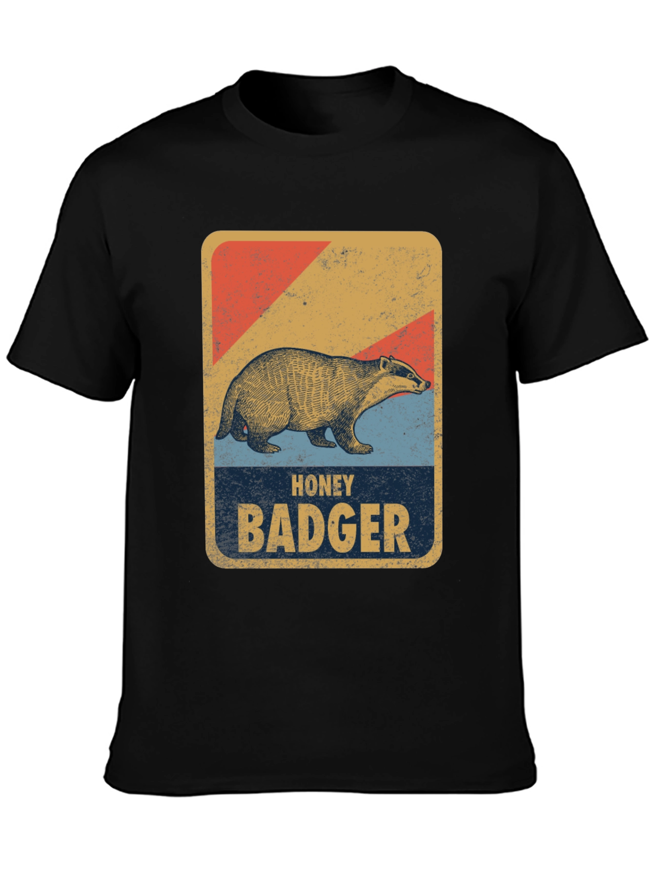 Honey Badger Retro Style Graphic Tee