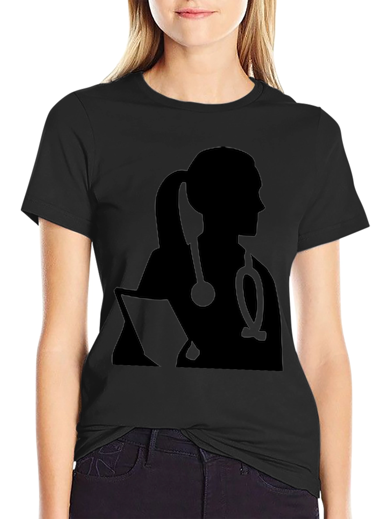 Doctor Silhouette T-Shirt - Stylish Medical Apparel
