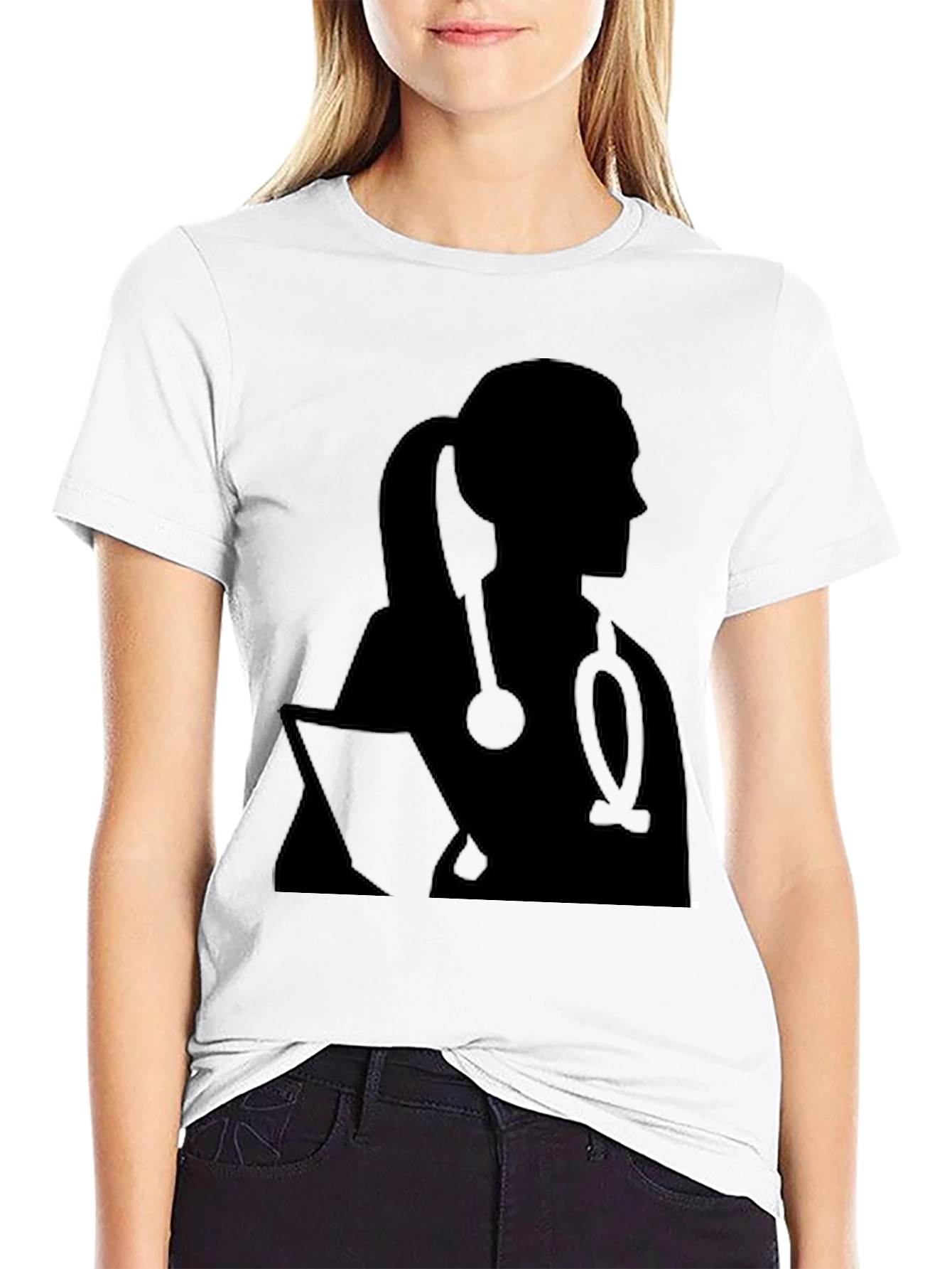 Doctor Silhouette T-Shirt - Stylish Medical Apparel
