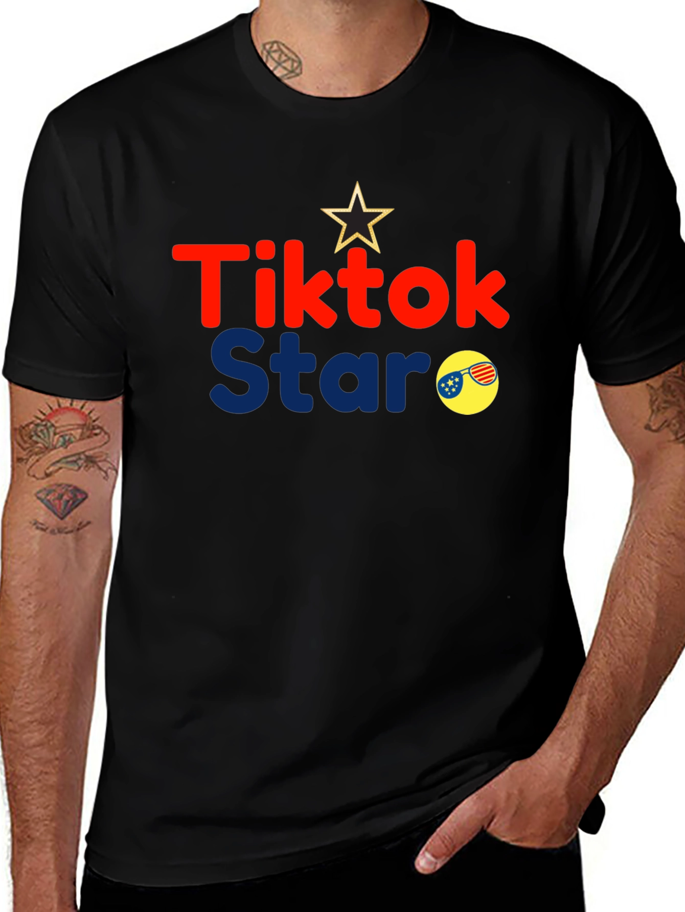 Tiktok Star Black Graphic Tee