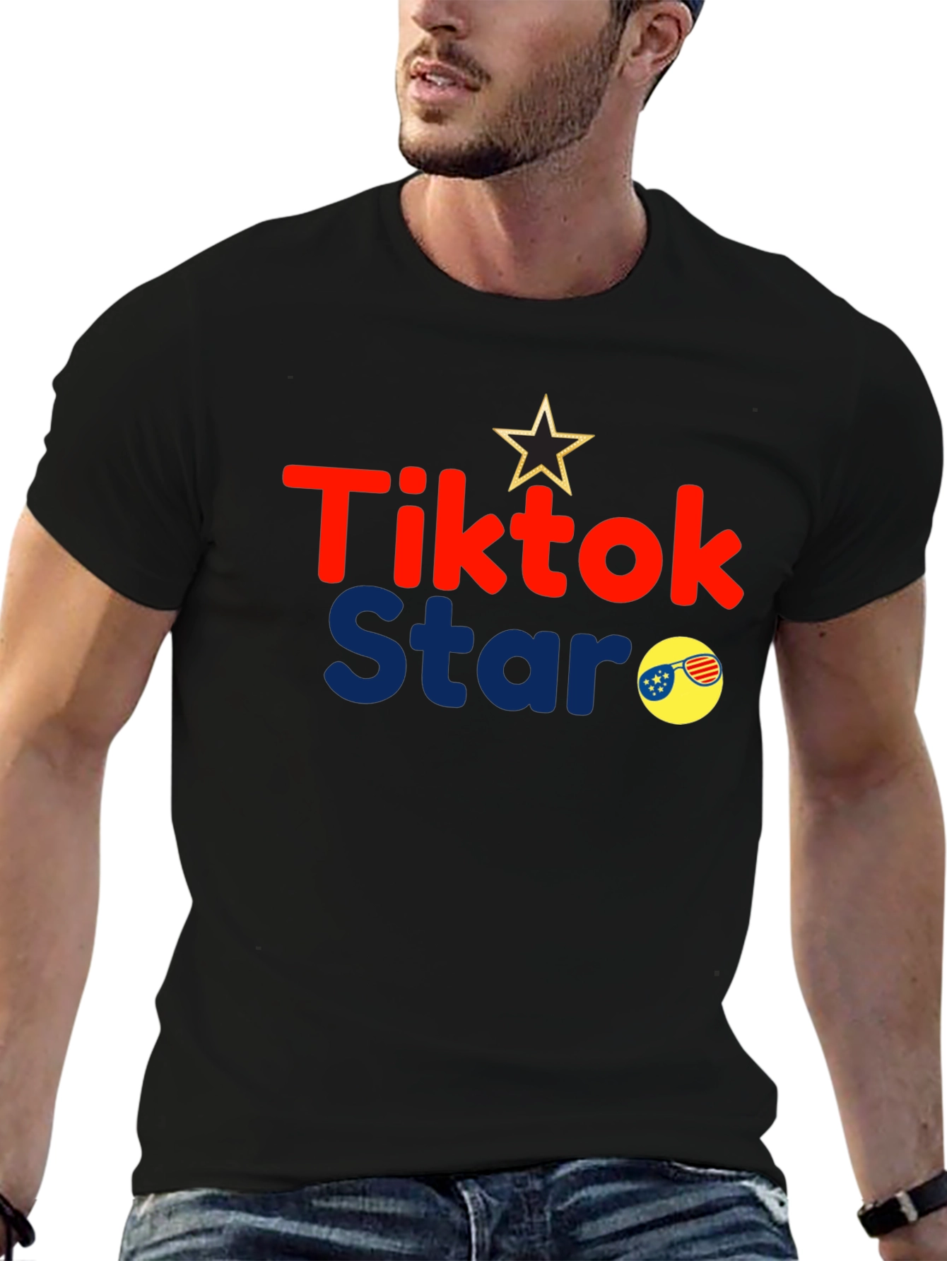 Tiktok Star Black Graphic Tee
