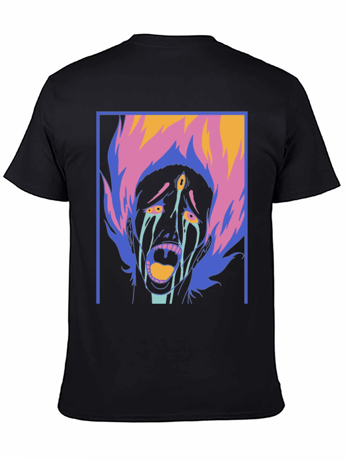 Graphic Print Tee - Screaming Face Design