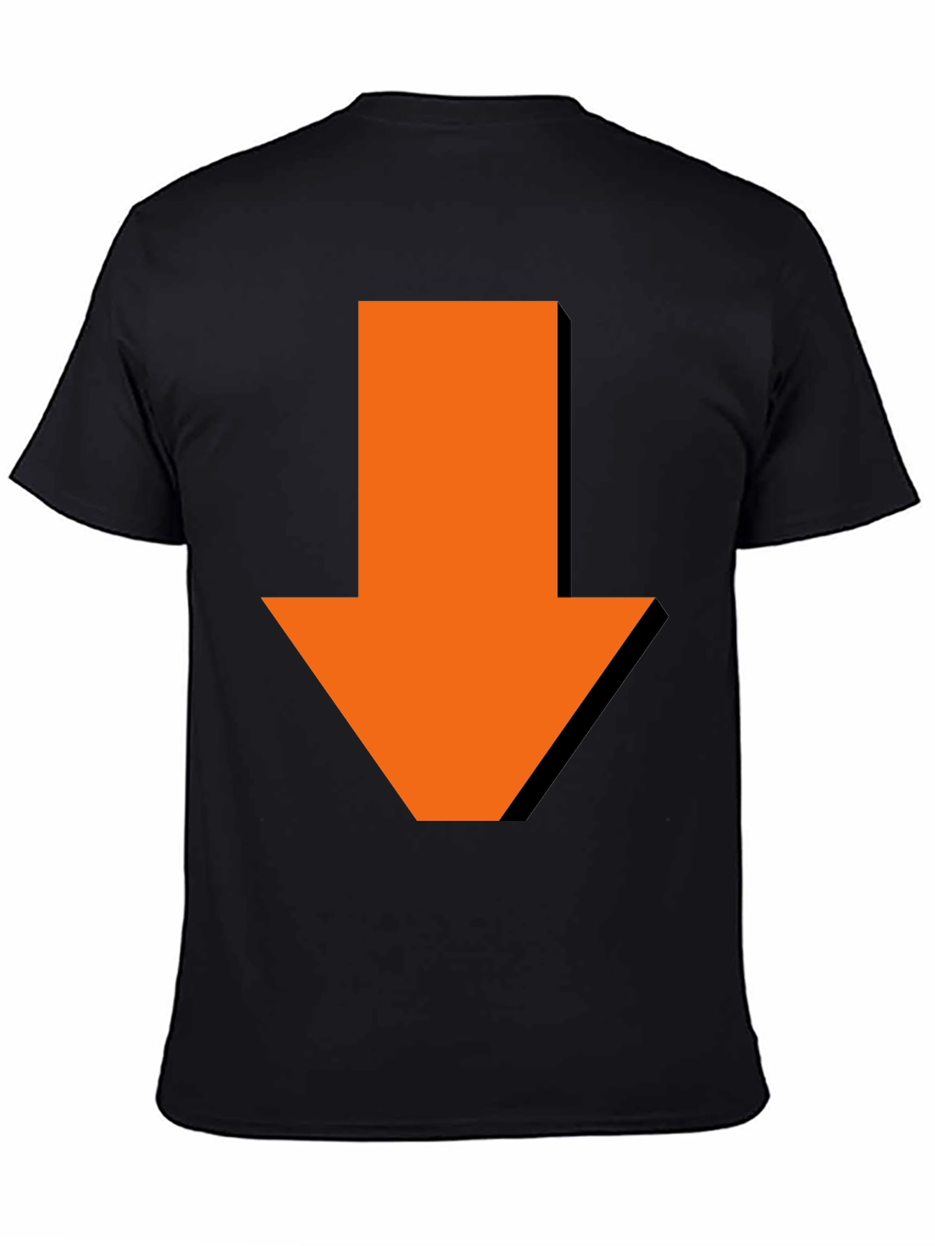 Down Arrow Graphic Tee - Casual Black T-Shirt
