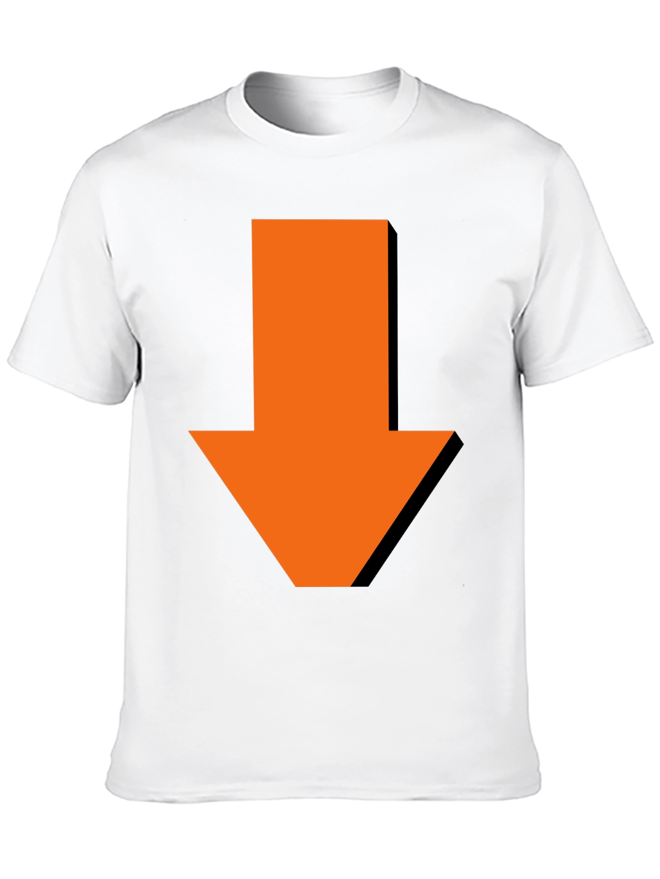 Down Arrow Graphic Tee - Casual Black T-Shirt