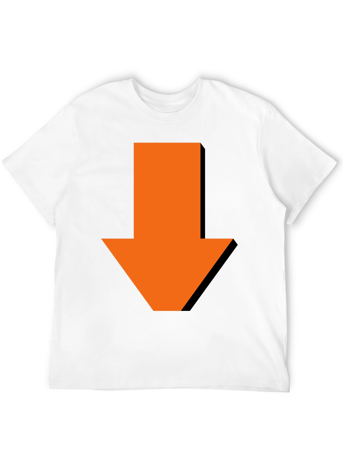Down Arrow Graphic Tee - Casual Black T-Shirt