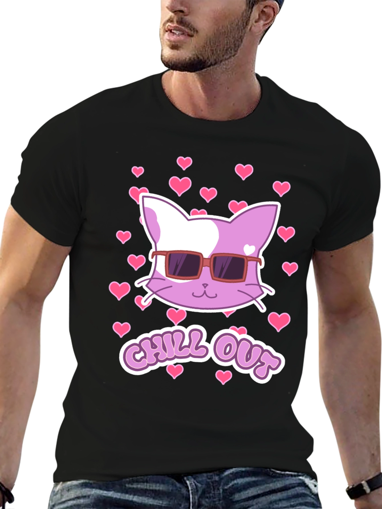 Chill Out Cat T-Shirt - Cool Cat in Shades!