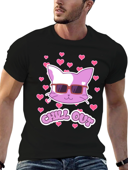 Chill Out Cat T-Shirt - Cool Cat in Shades!