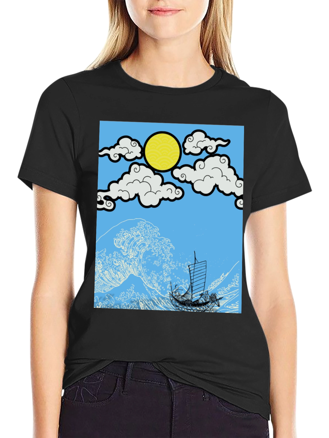 Great Wave Boat T-Shirt