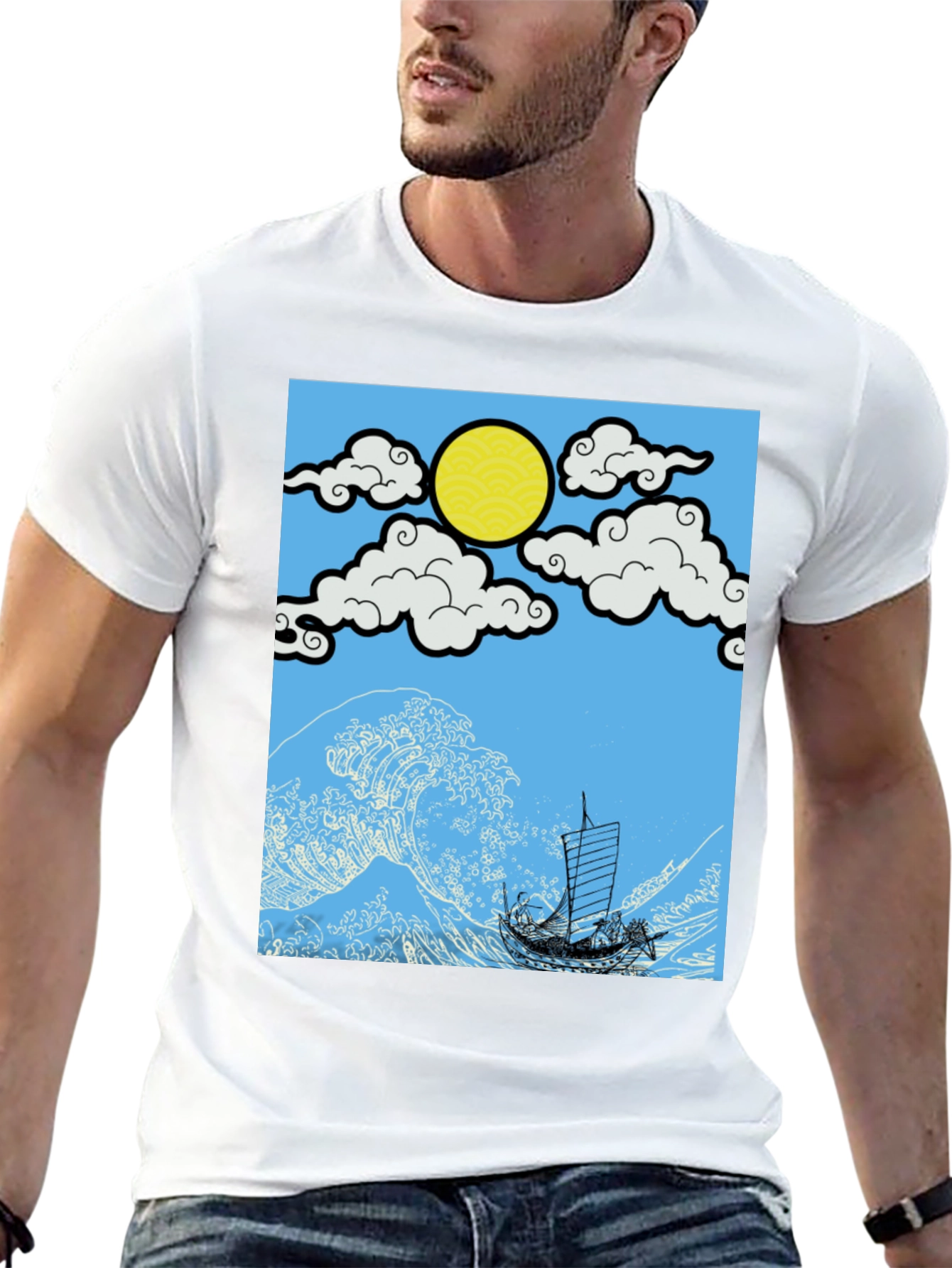 Great Wave Boat T-Shirt