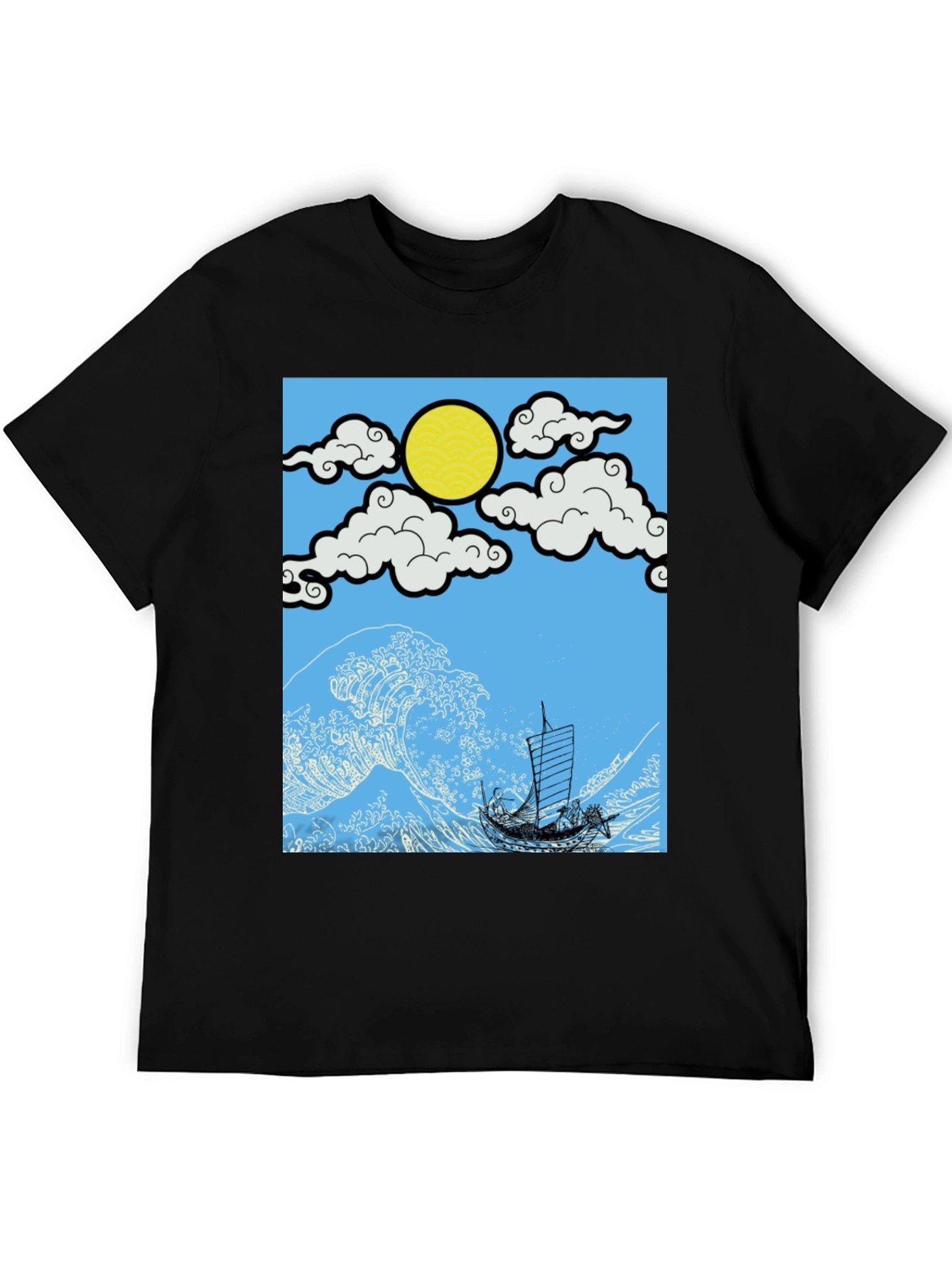 Great Wave Boat T-Shirt