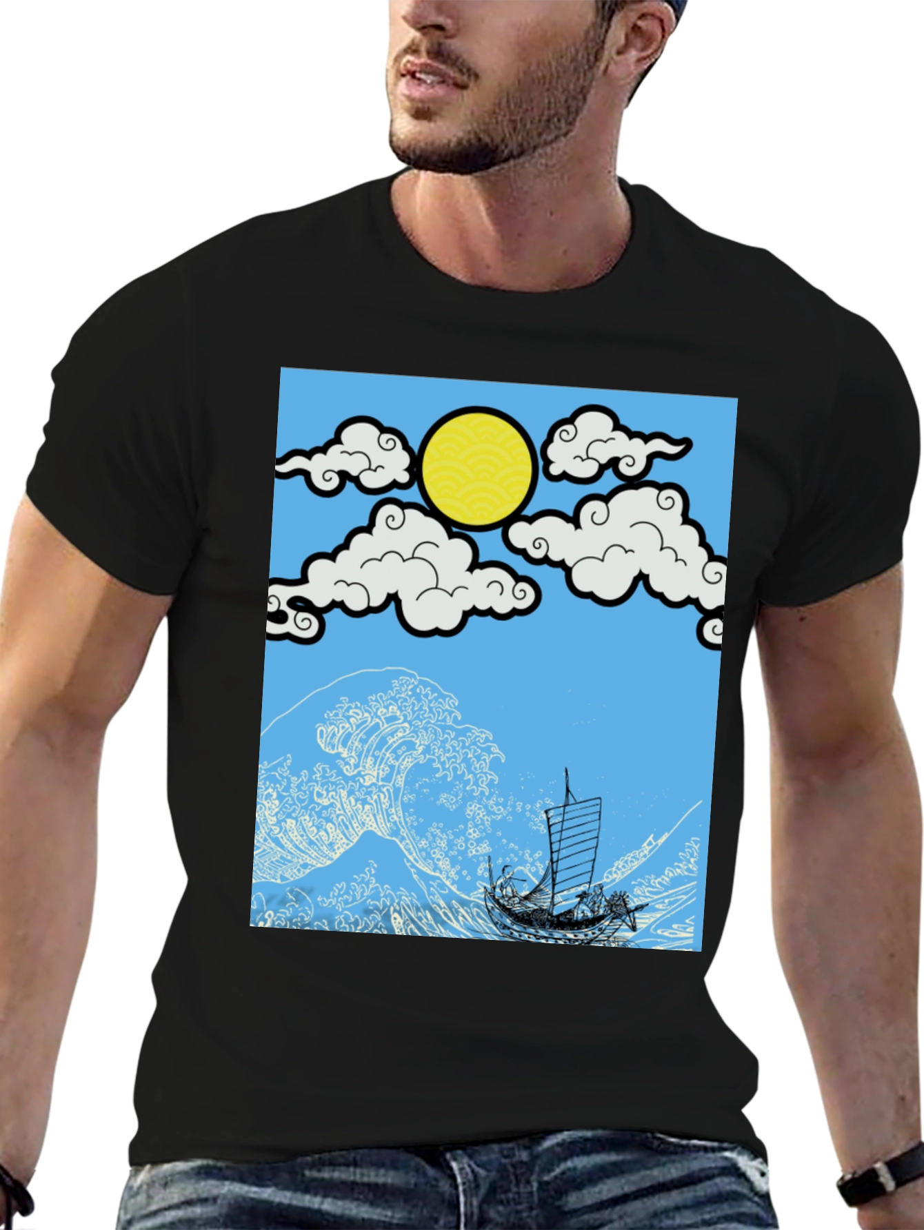 Great Wave Boat T-Shirt
