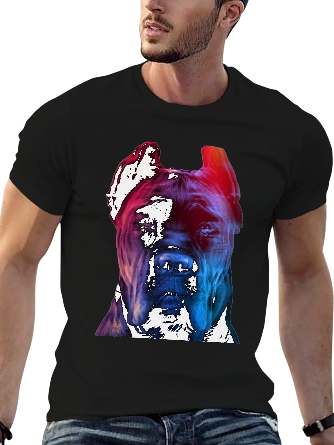 Dog Graphic Tee - Black T-Shirt