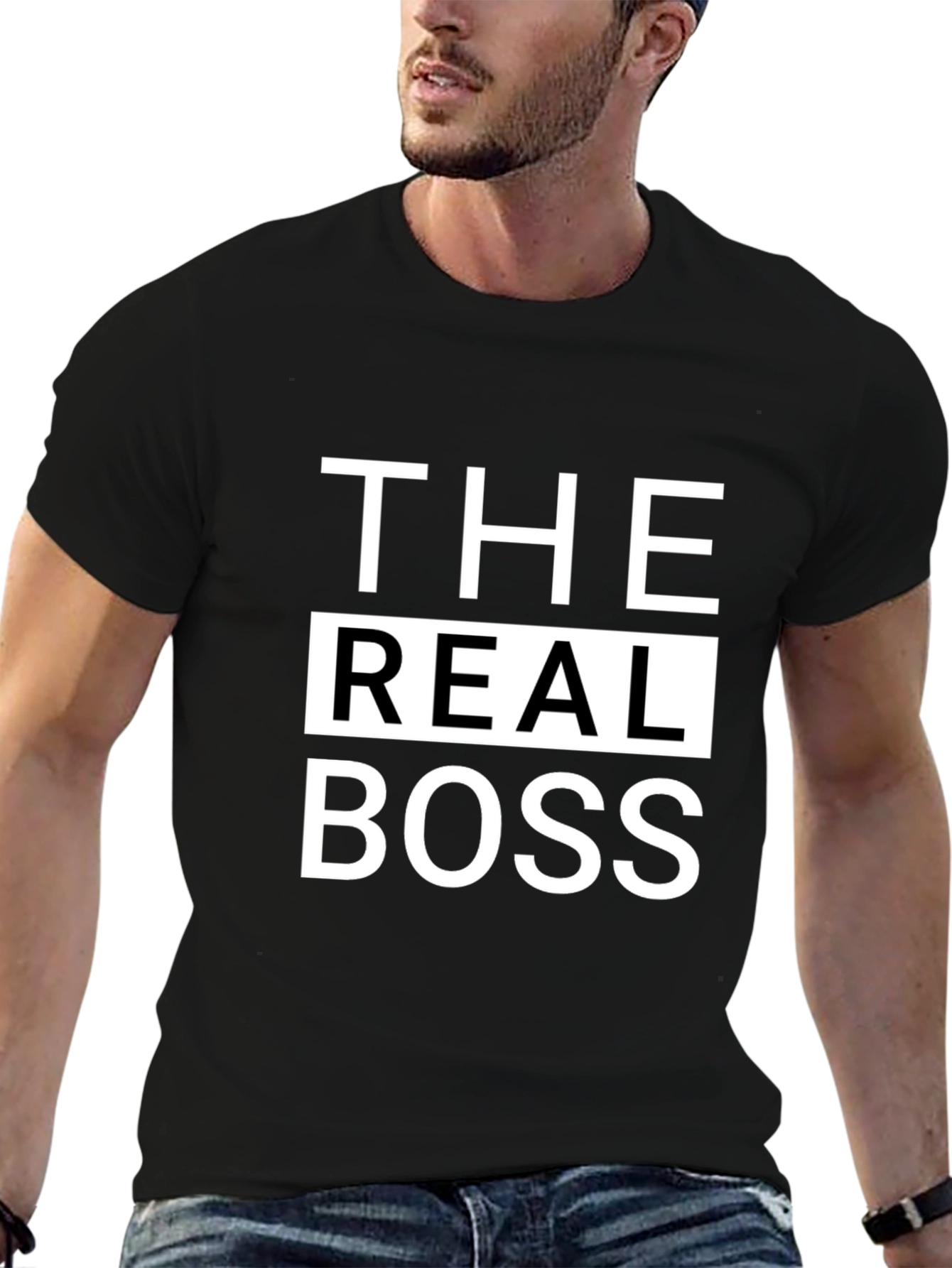 The Real Boss Graphic Tee - Bold Statement T-Shirt