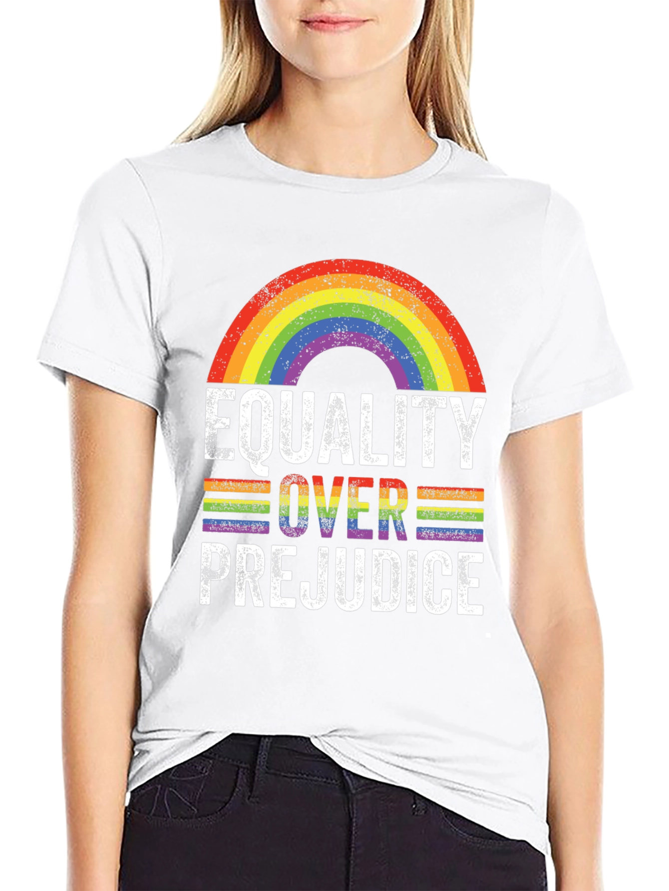 Equality Over Prejudice Rainbow T-Shirt