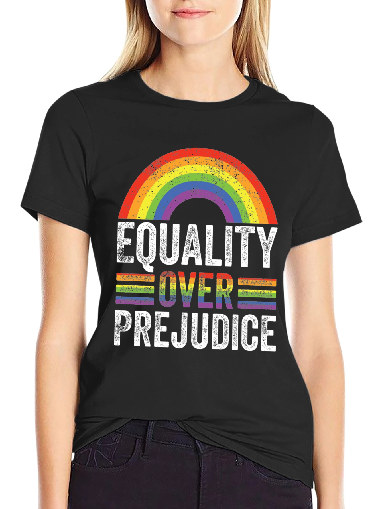 Equality Over Prejudice Rainbow T-Shirt