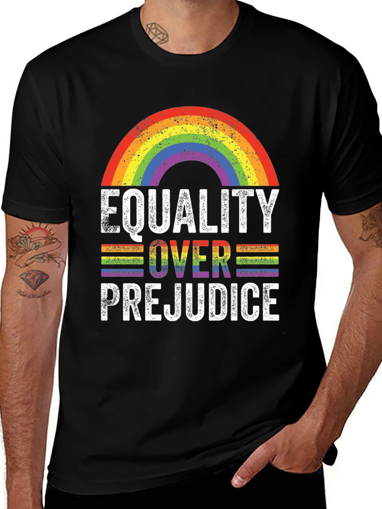 Equality Over Prejudice Rainbow T-Shirt
