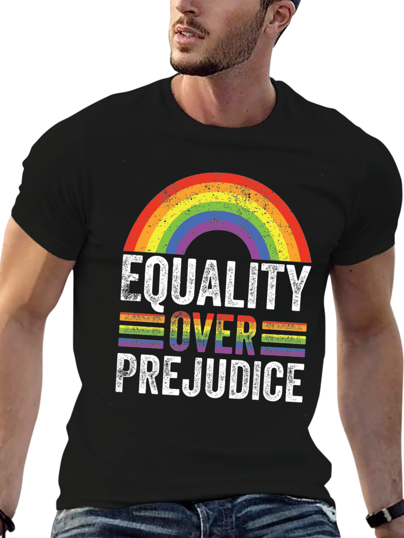 Equality Over Prejudice Rainbow T-Shirt