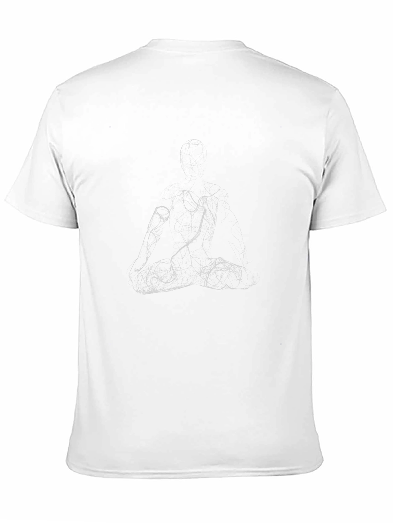 Abstract Line Art Black T-Shirt