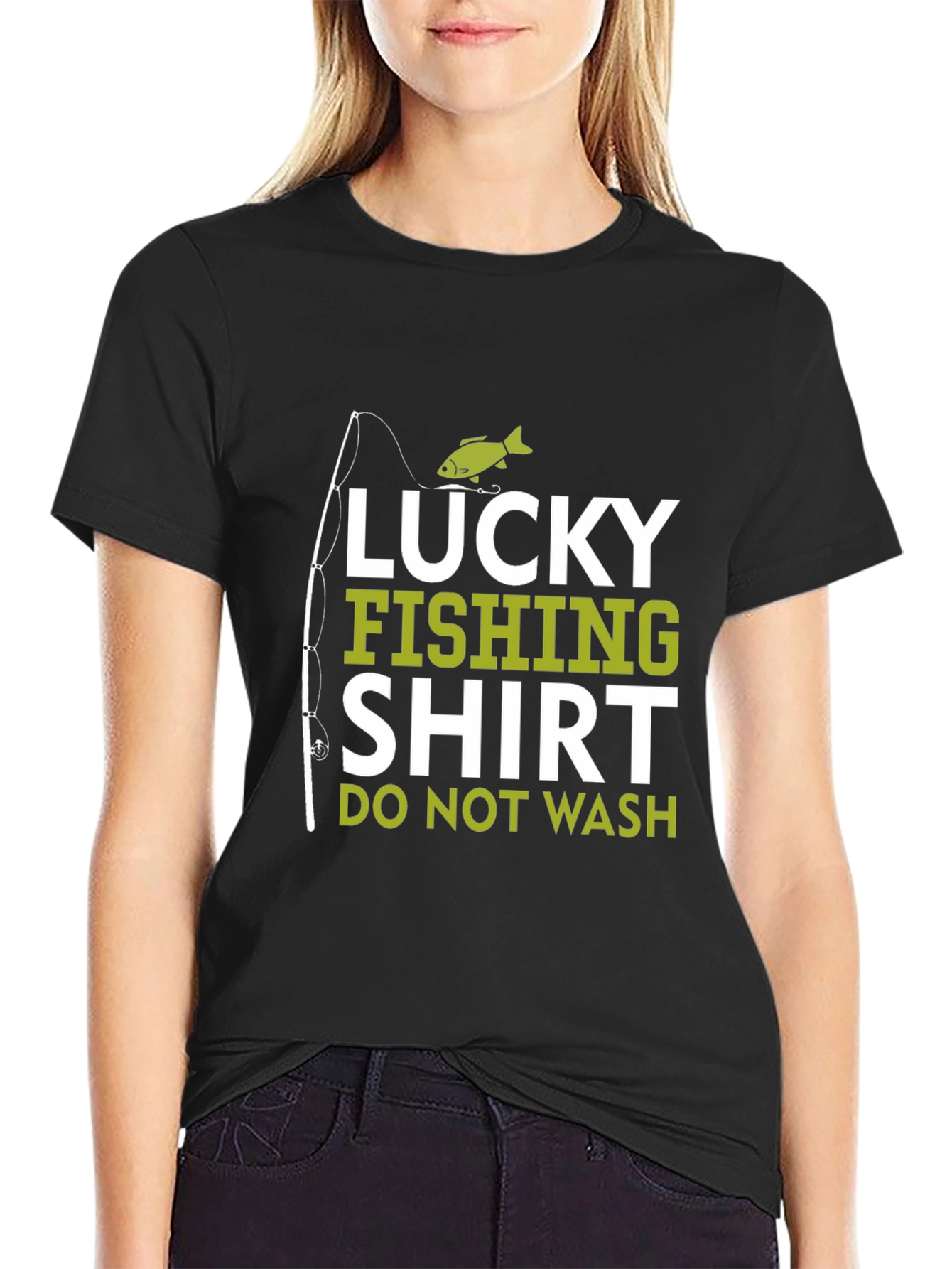 Lucky Fishing Shirt - Do Not Wash Novelty Tee