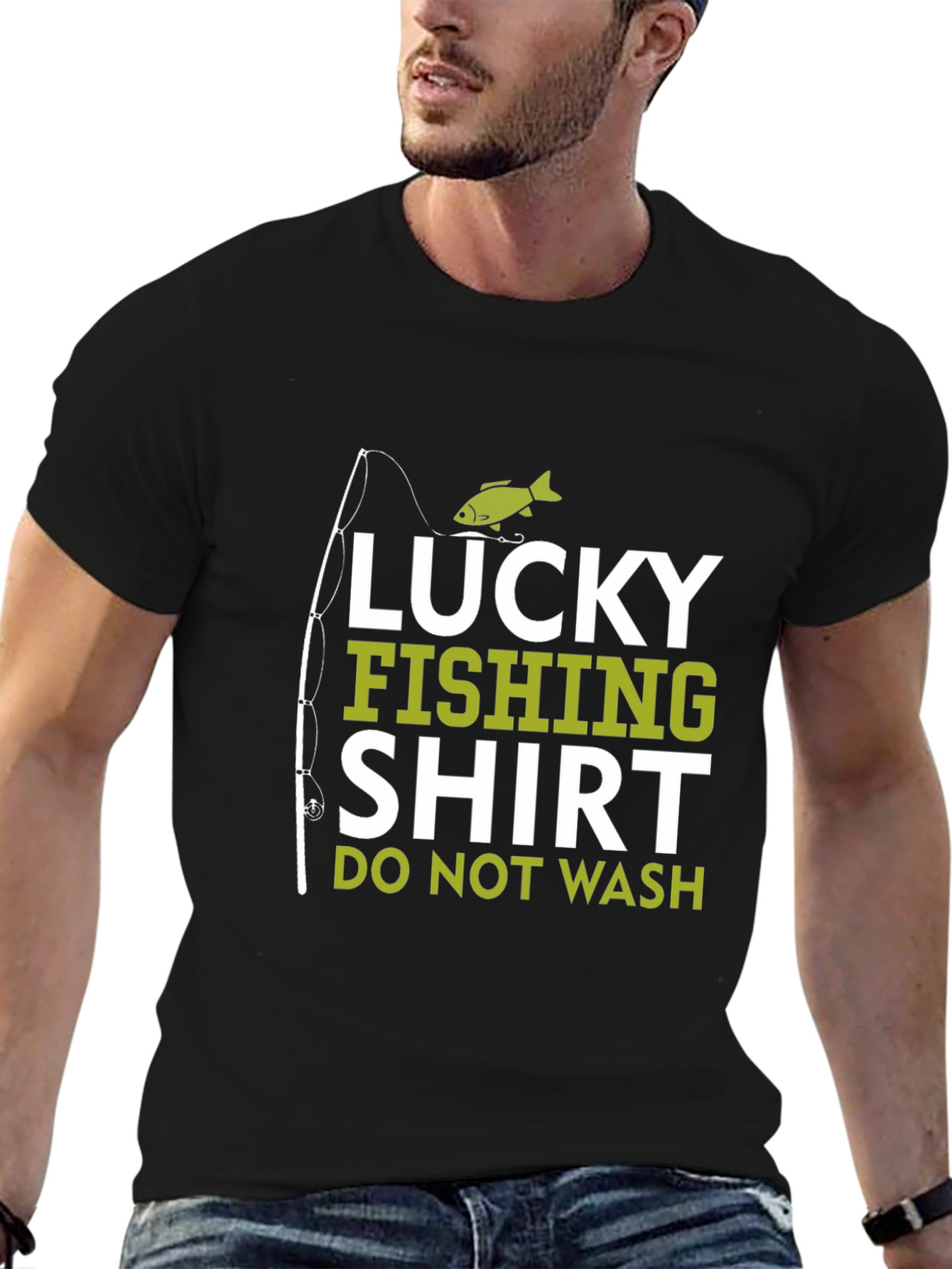 Lucky Fishing Shirt - Do Not Wash Novelty Tee