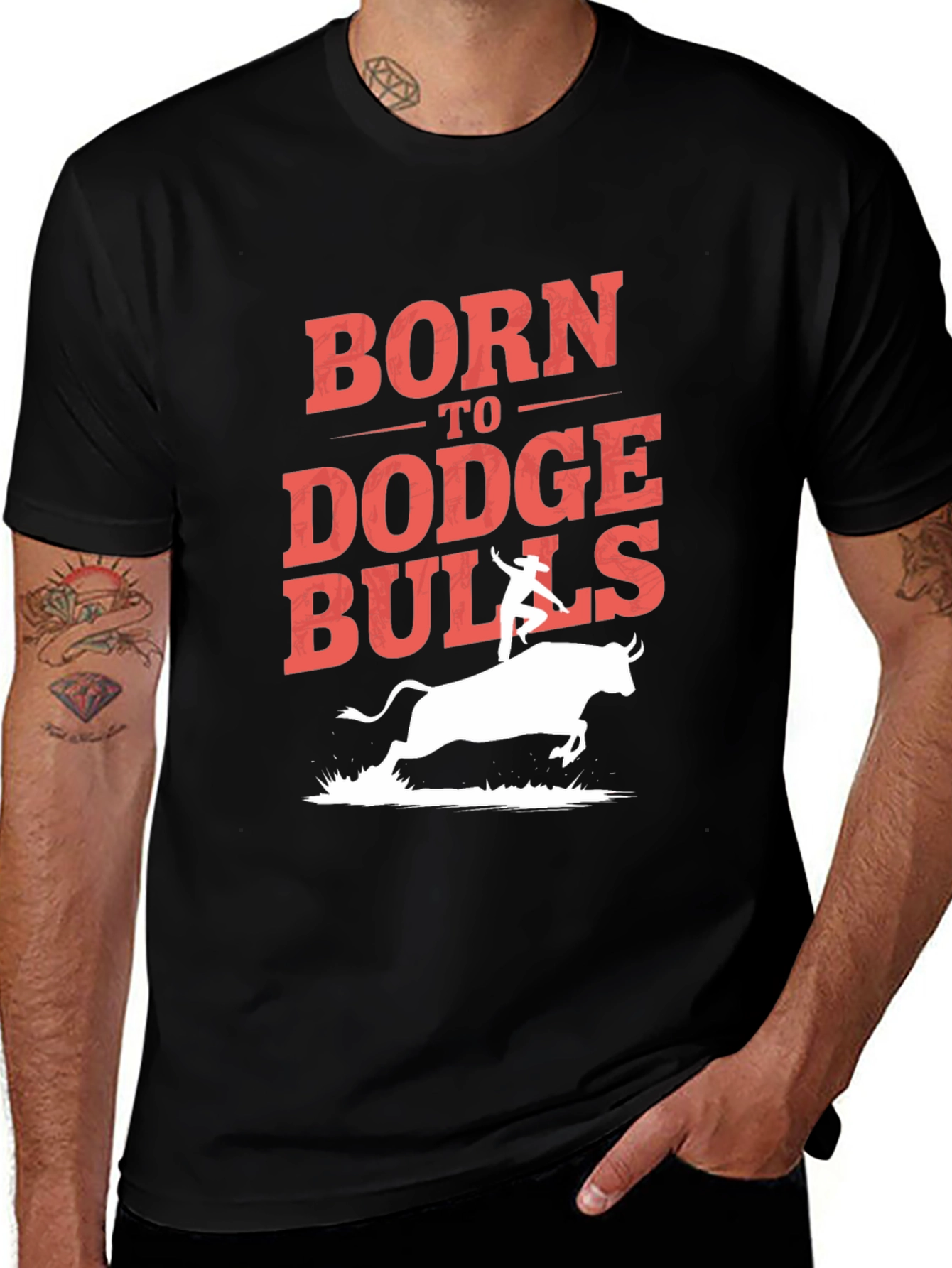 Born to Dodge Bulls Graphic T-Shirt