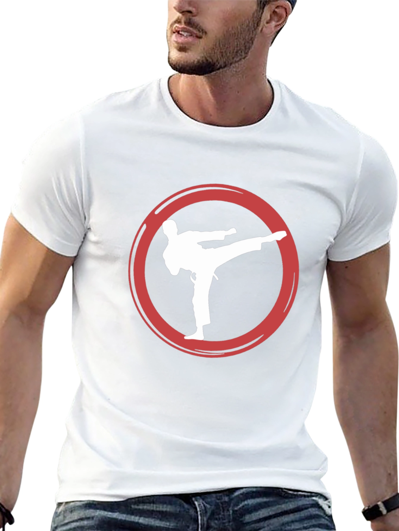 Martial Arts T-Shirt - Karate Kick Design