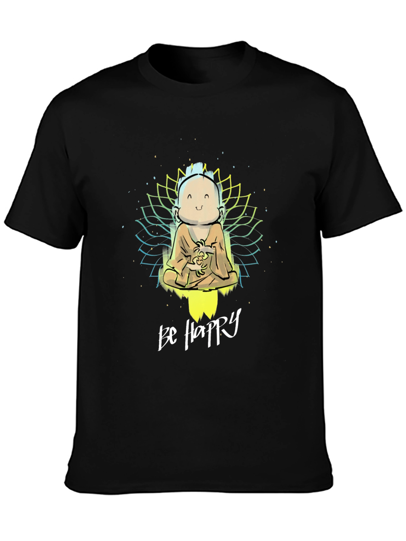 Be Happy Graphic Print T-Shirt
