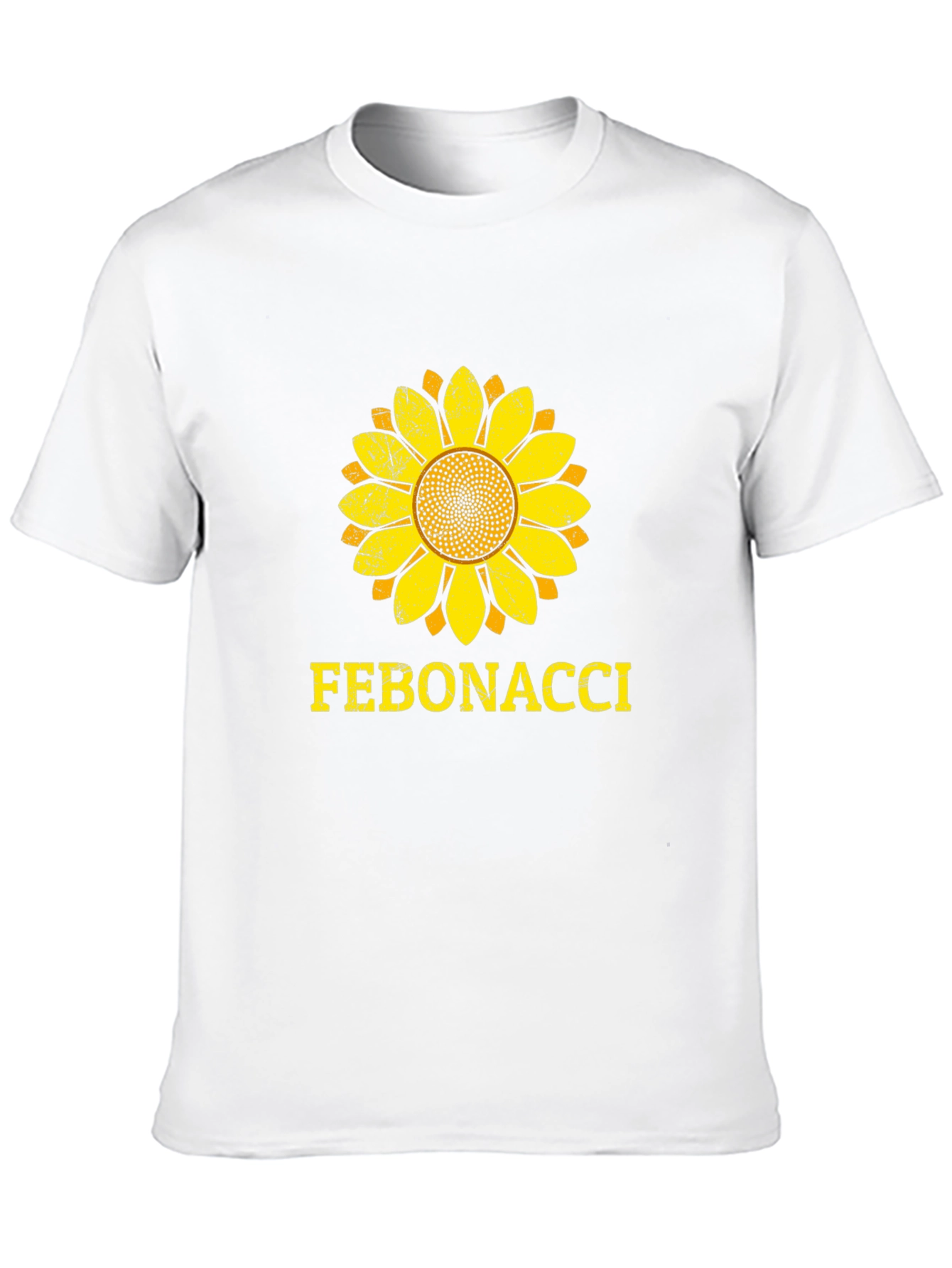 Fibonacci Sunflower Graphic T-Shirt - Black Cotton Tee