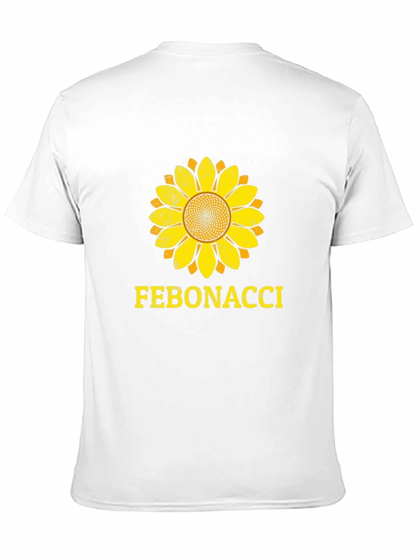 Fibonacci Sunflower Graphic T-Shirt - Black Cotton Tee