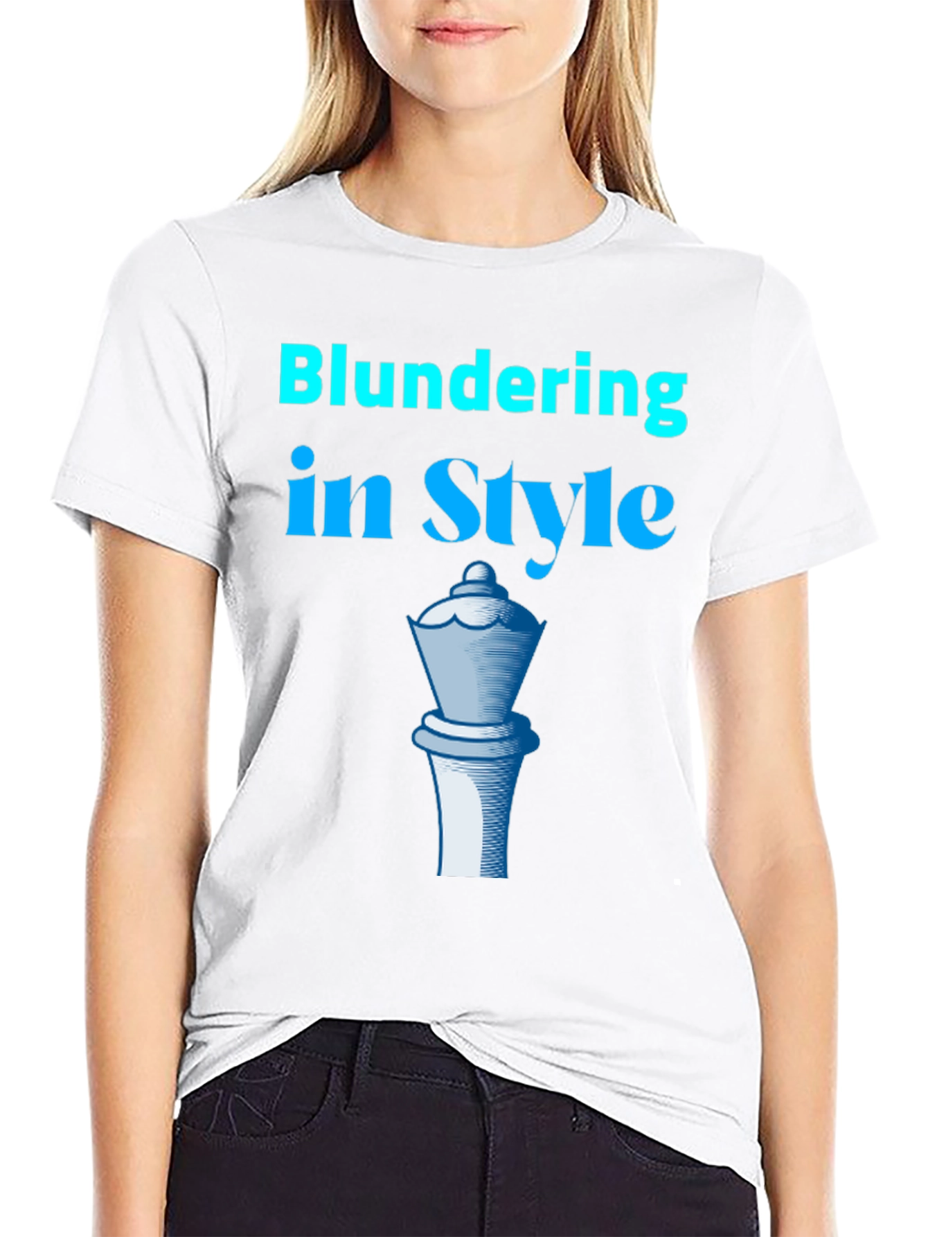 Blundering in Style T-Shirt Chess Queen Tee