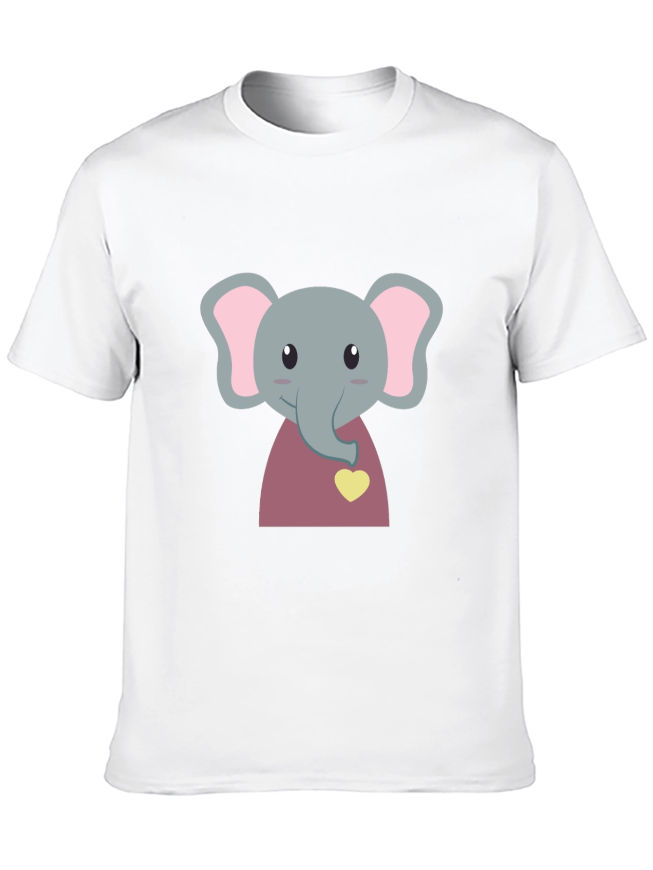 Cute Elephant T-Shirt - Black Cotton Tee