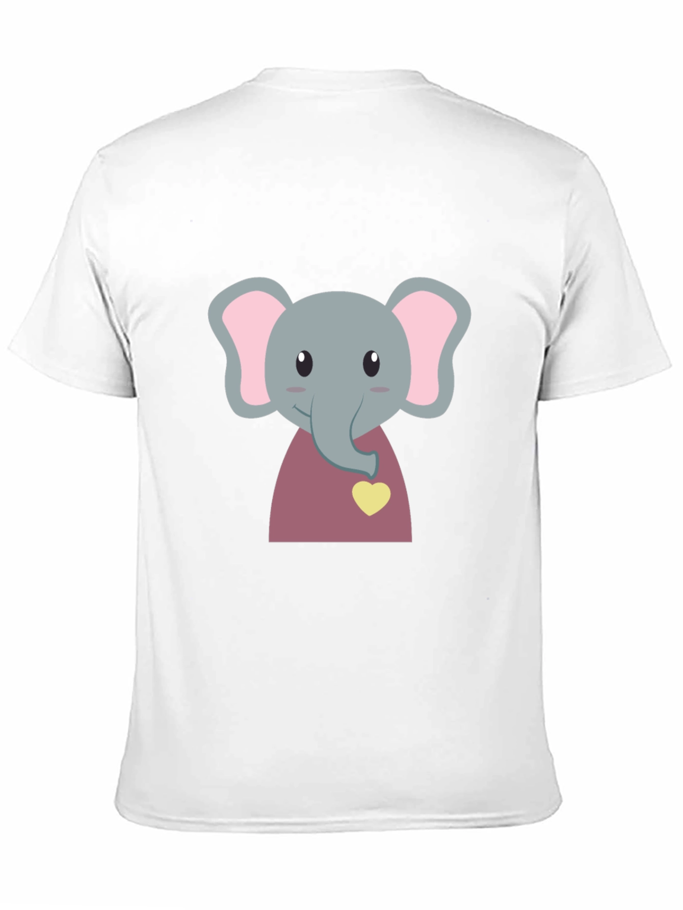 Cute Elephant T-Shirt - Black Cotton Tee