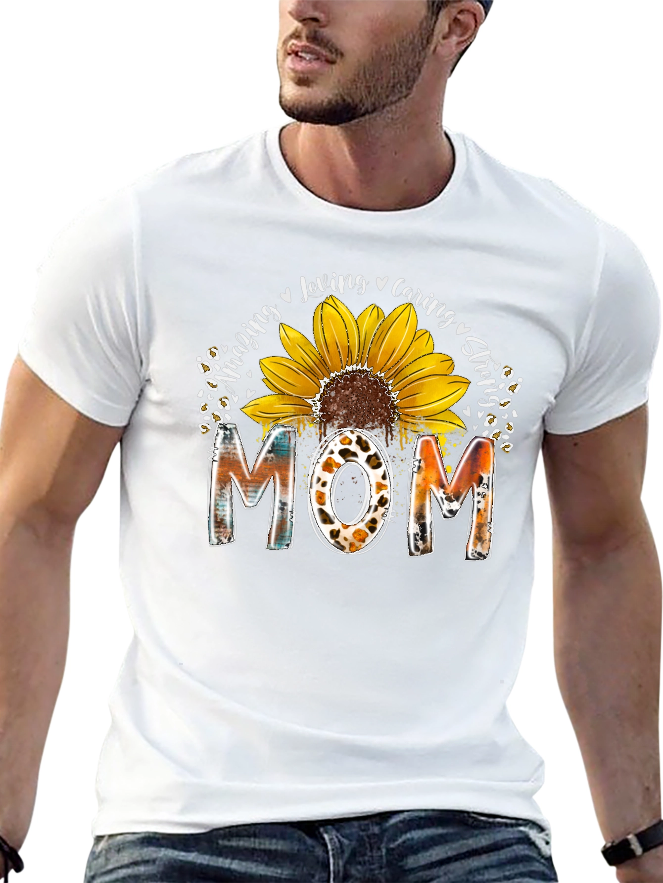 Amazing Sunflower Mom Graphic T-Shirt