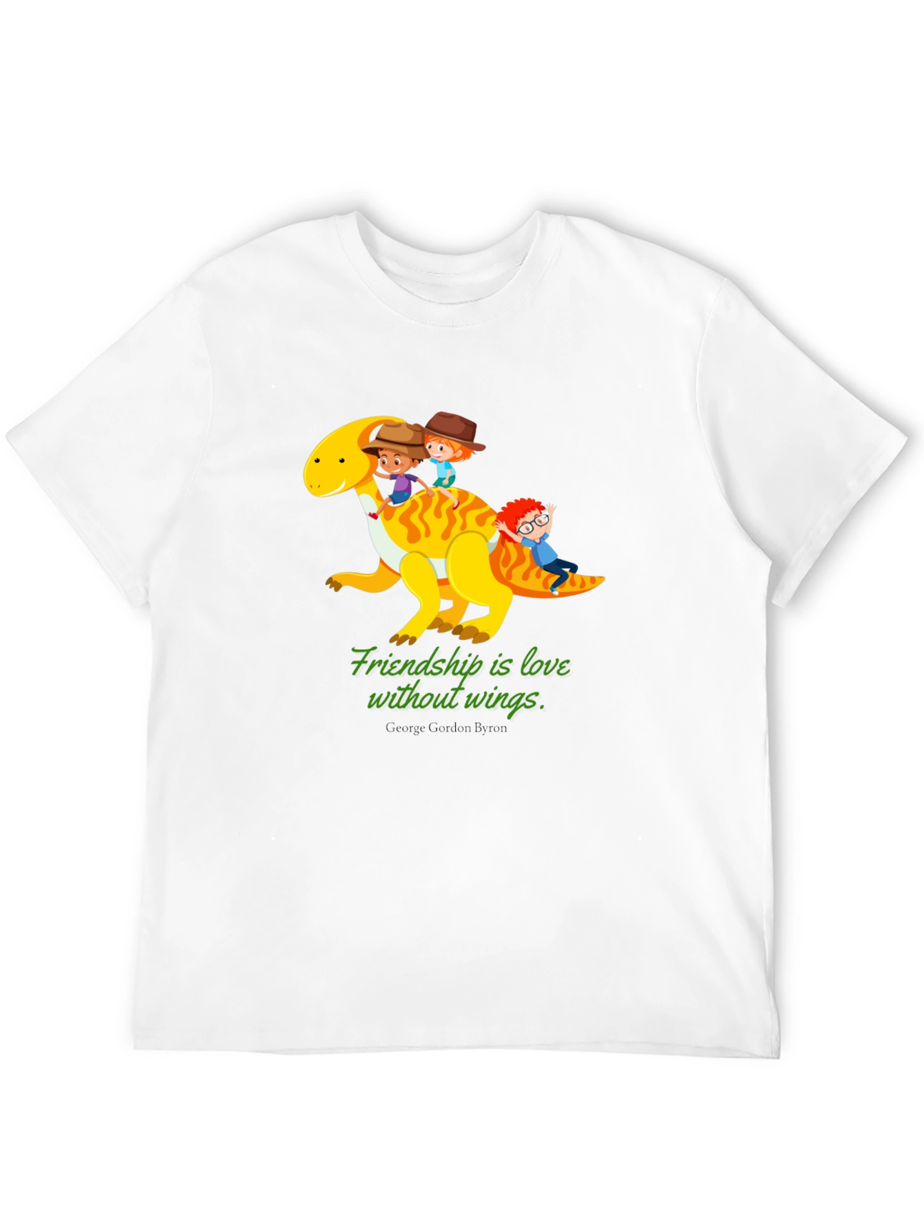 Friendship Dinosaur Kids Black Graphic T-Shirt