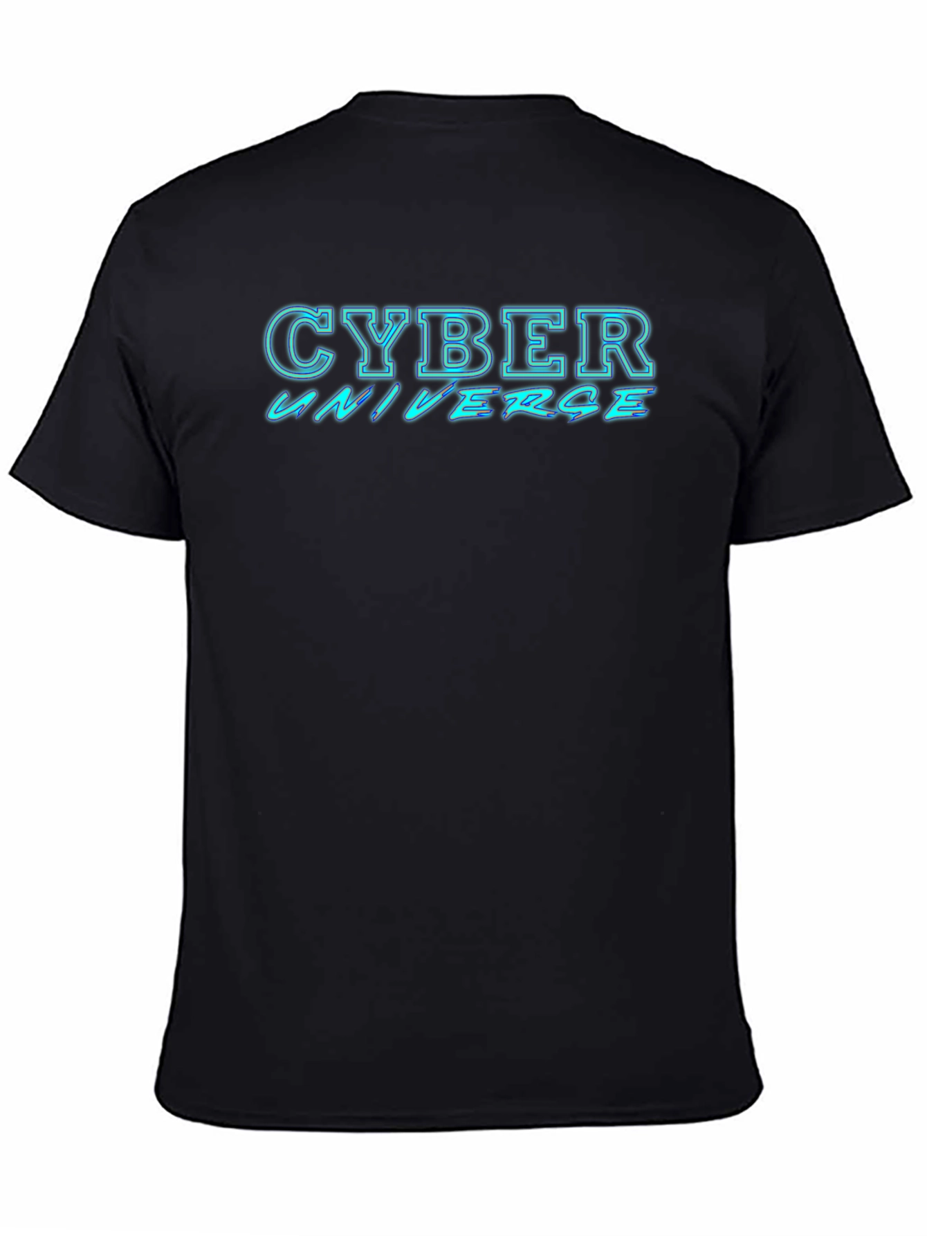 Cyber Universe Graphic T-Shirt - Black