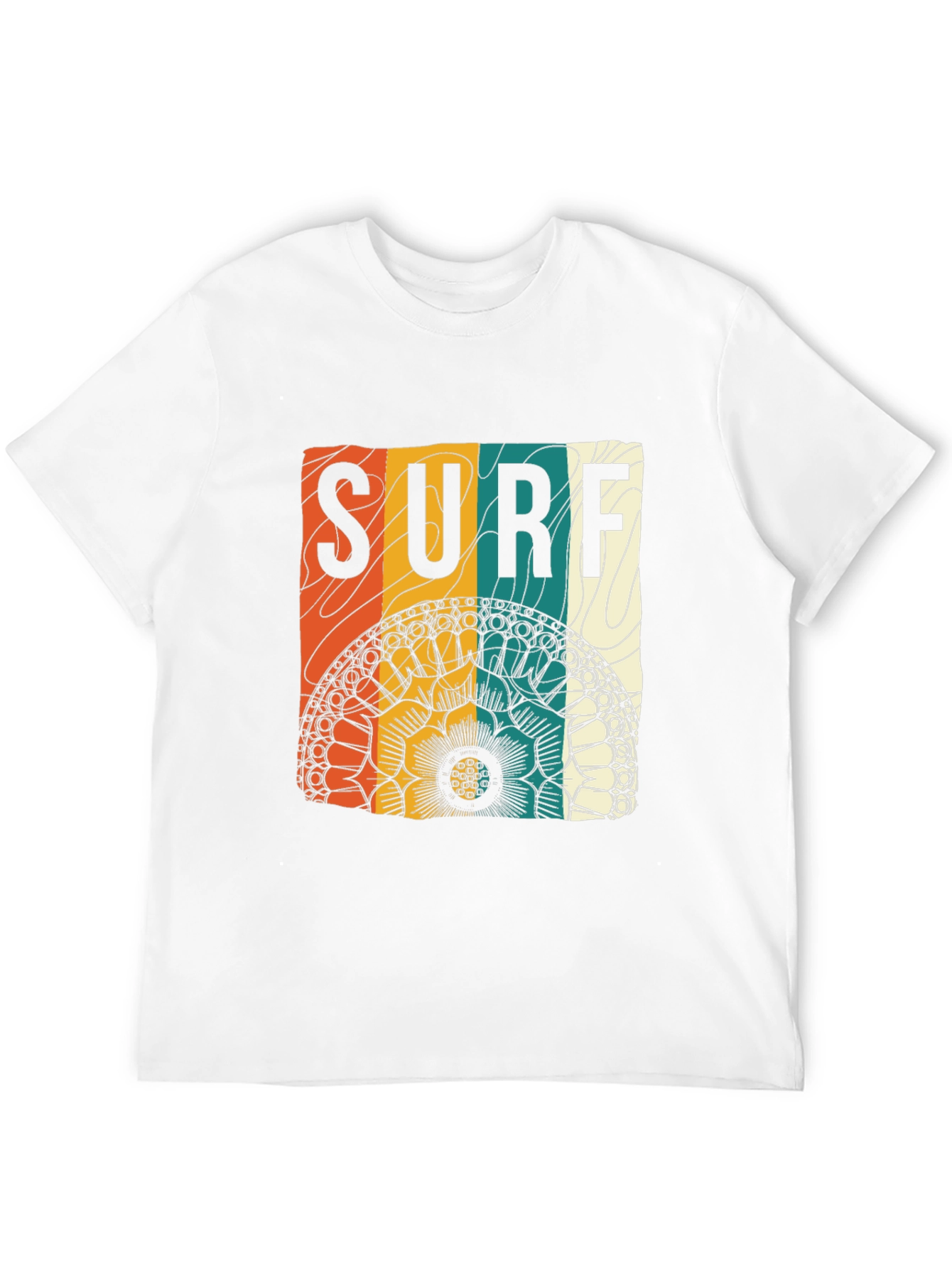 Surf Mandala Graphic Tee - Black