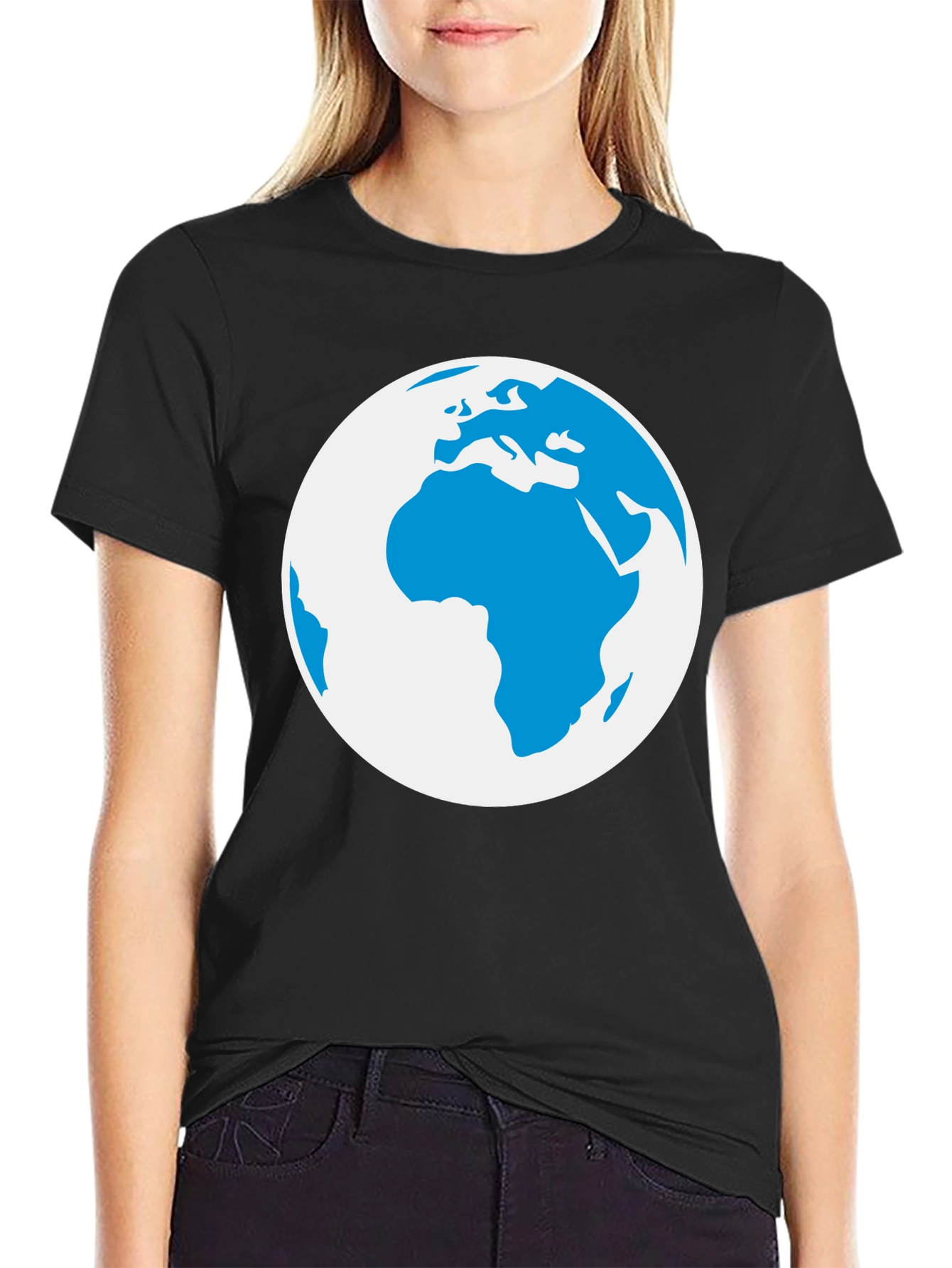 Globe Graphic Black T-Shirt