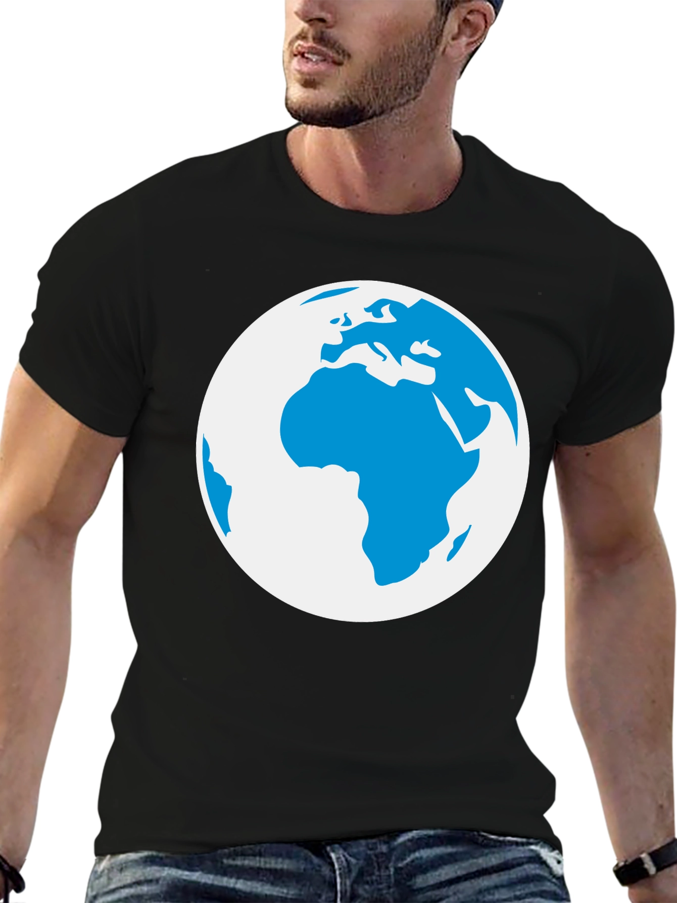 Globe Graphic Black T-Shirt