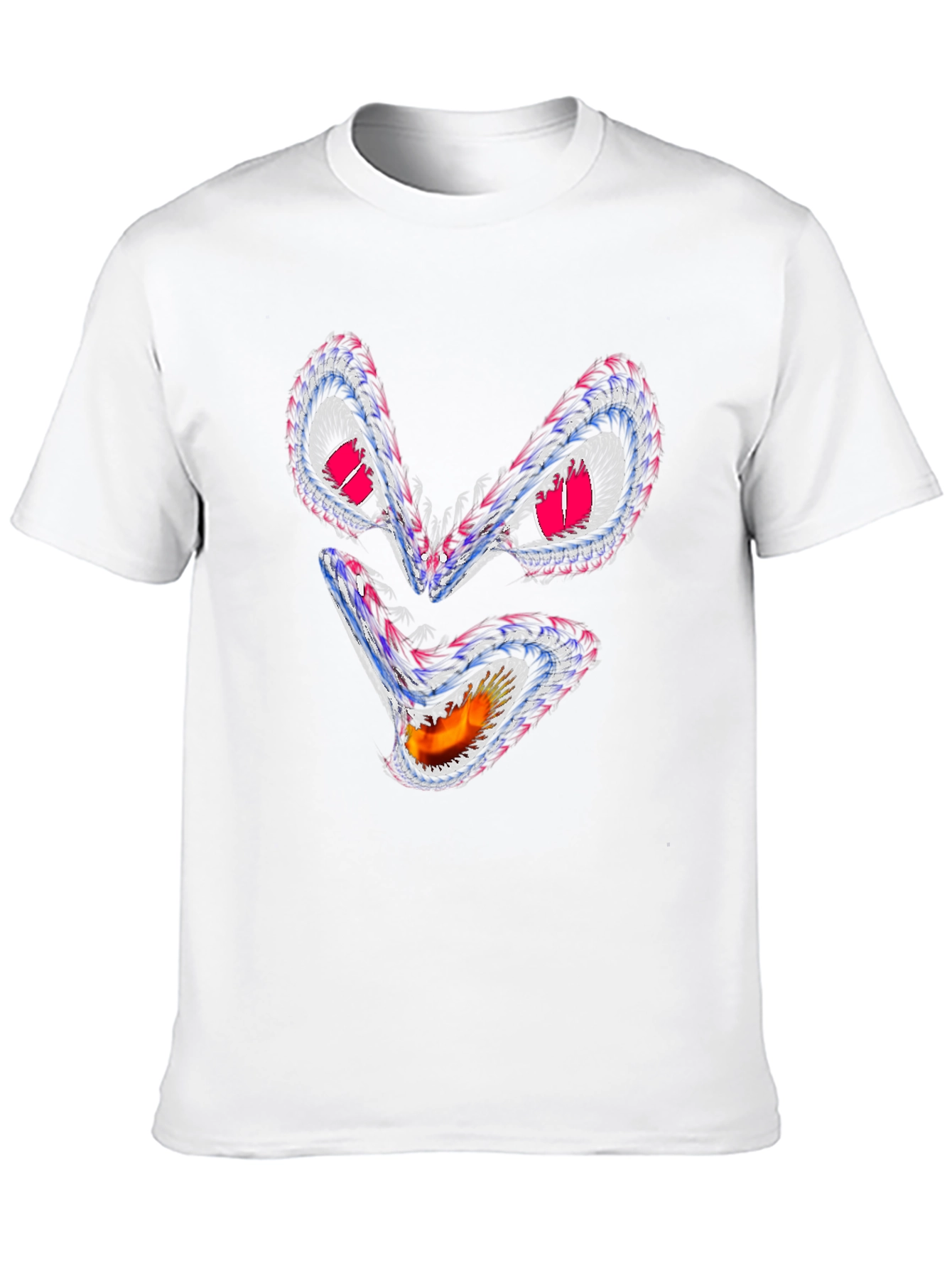 Mens Black T-Shirt with Angry Monster Graphic