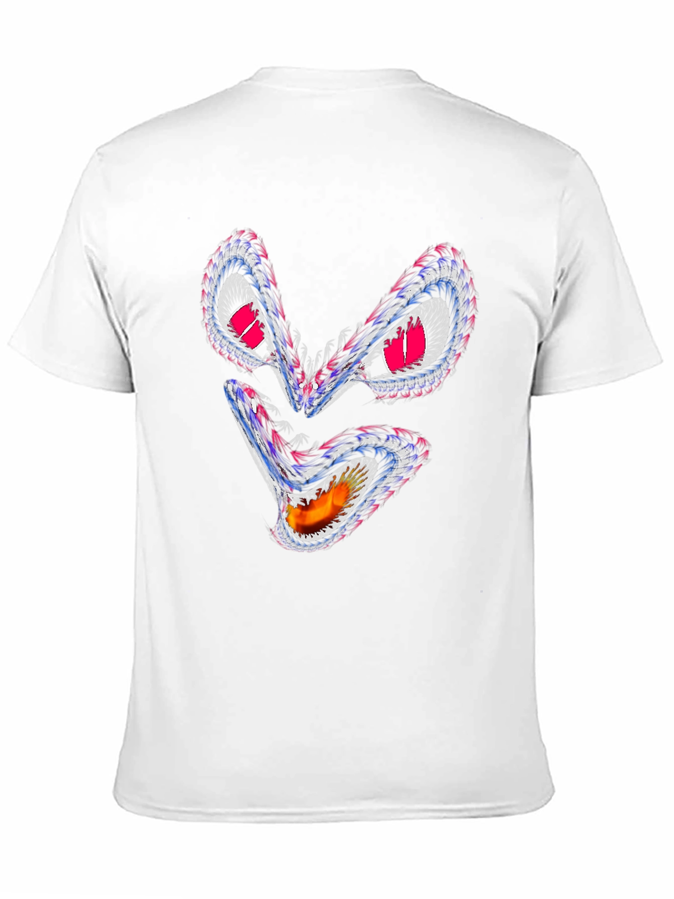 Mens Black T-Shirt with Angry Monster Graphic