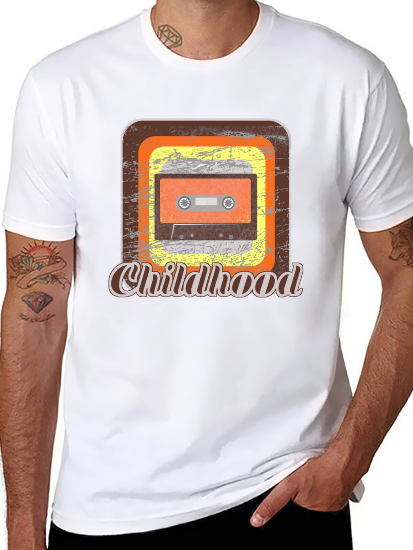 Retro Childhood Cassette Tape Graphic Tee