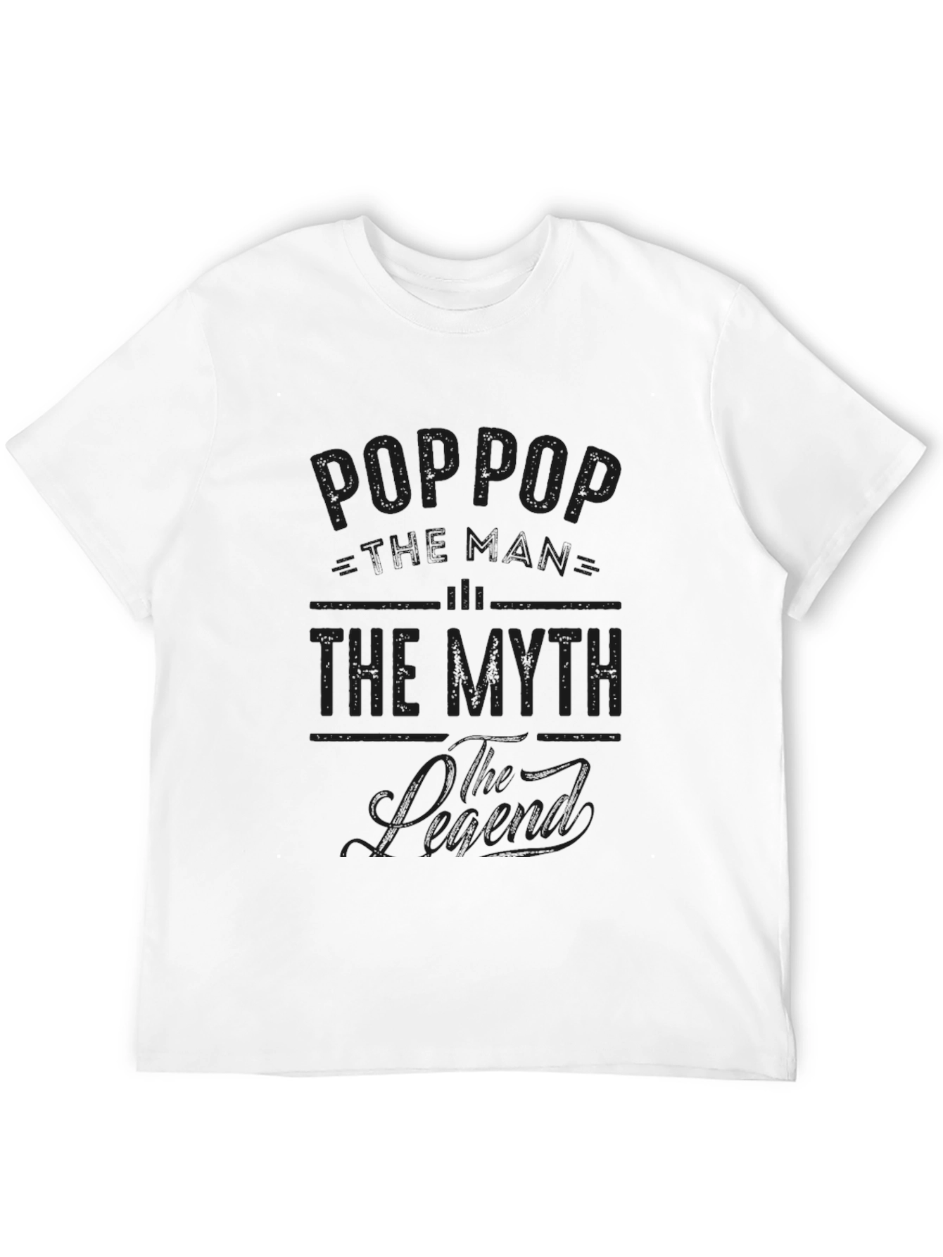 Pop Pop Myth Legend Black Graphic Tee