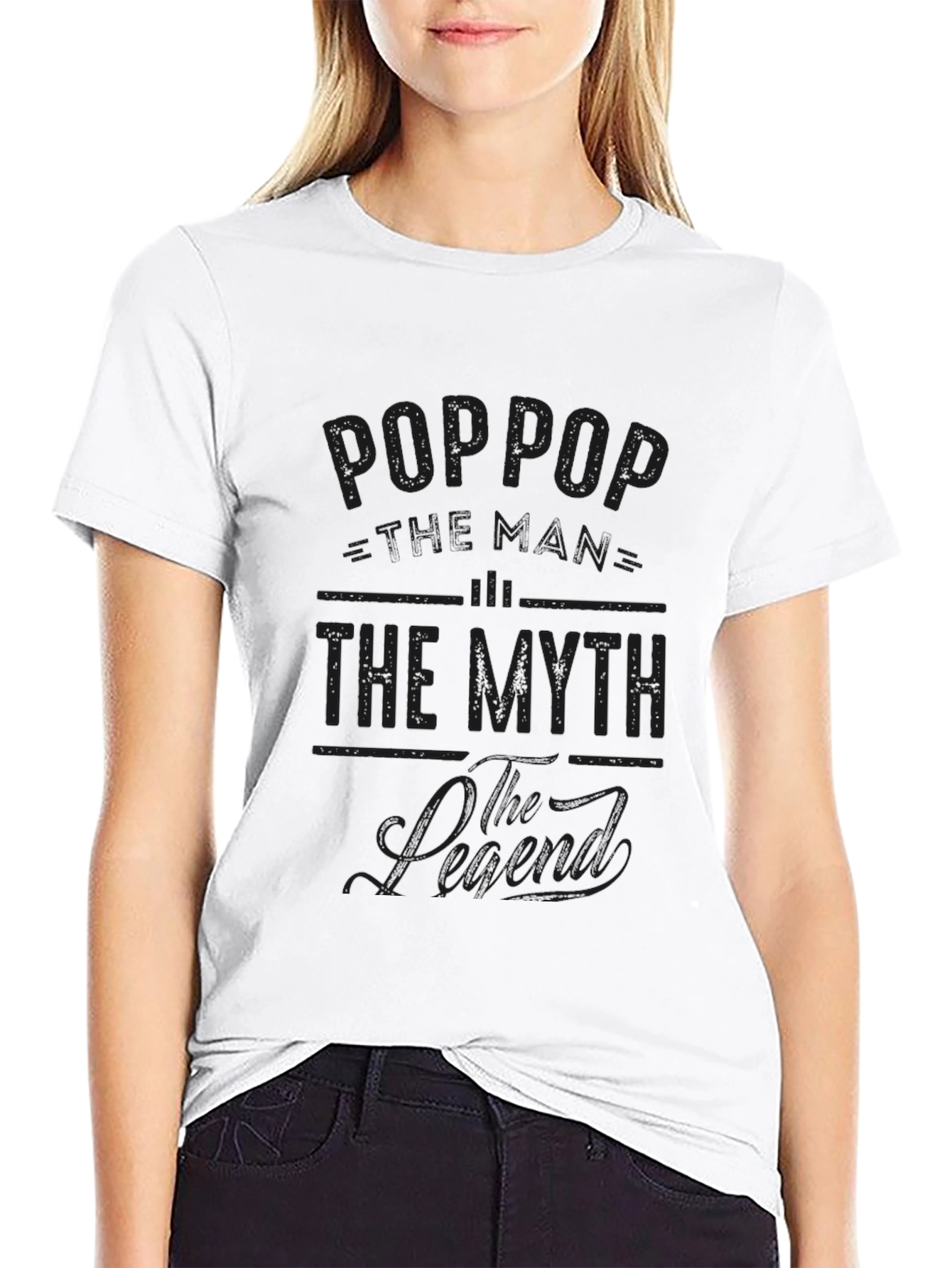 Pop Pop Myth Legend Black Graphic Tee