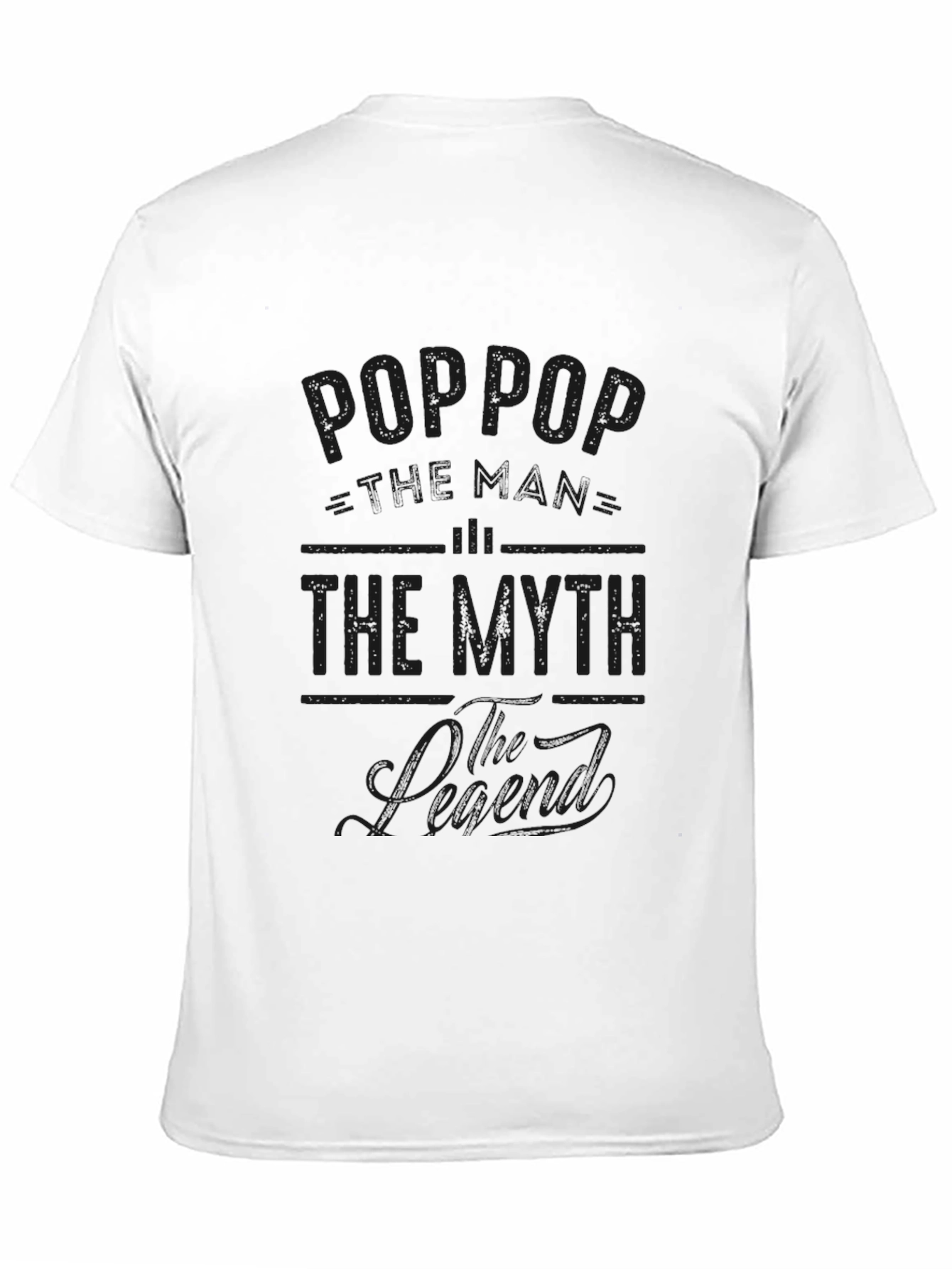 Pop Pop Myth Legend Black Graphic Tee
