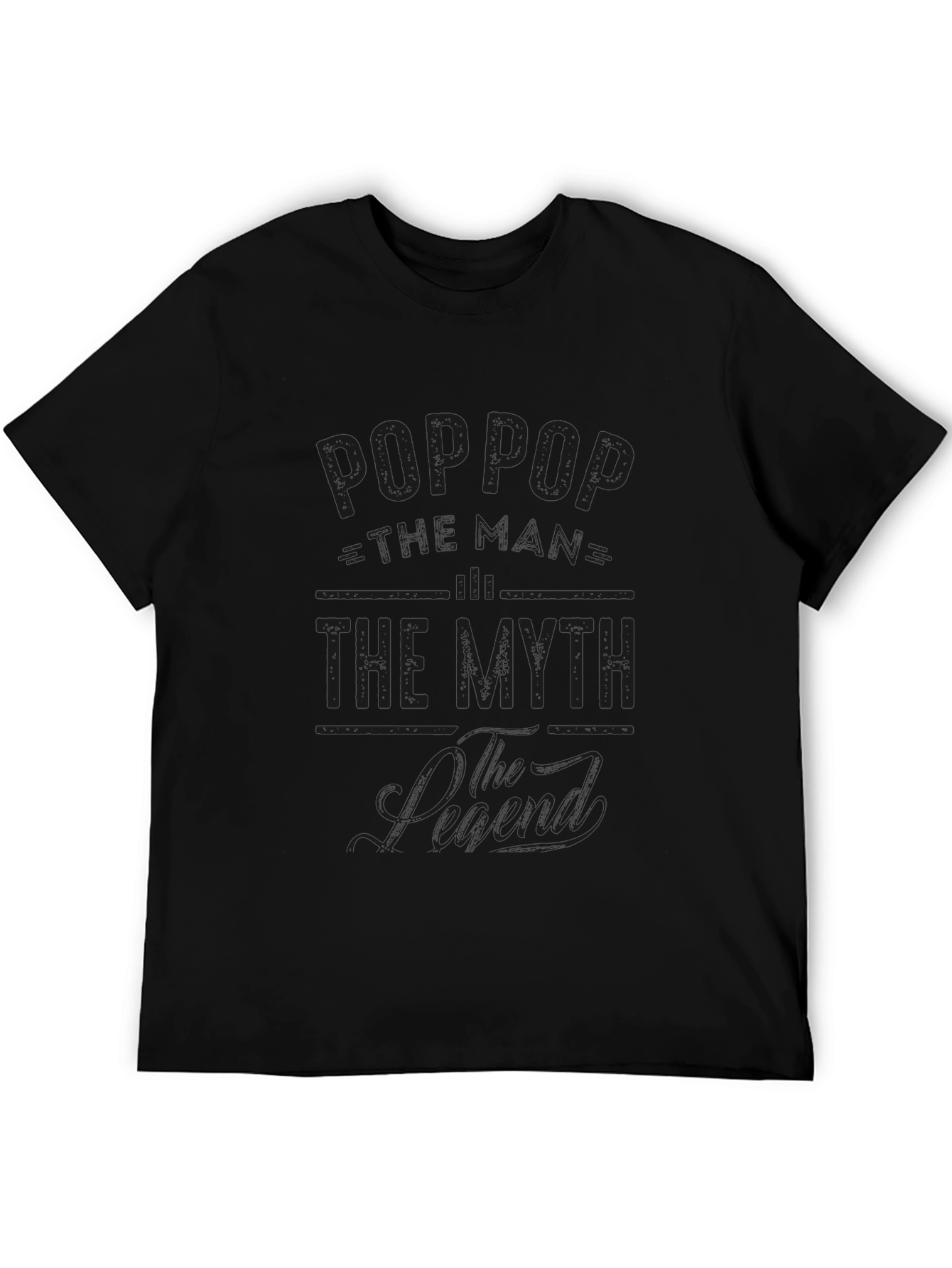 Pop Pop Myth Legend Black Graphic Tee