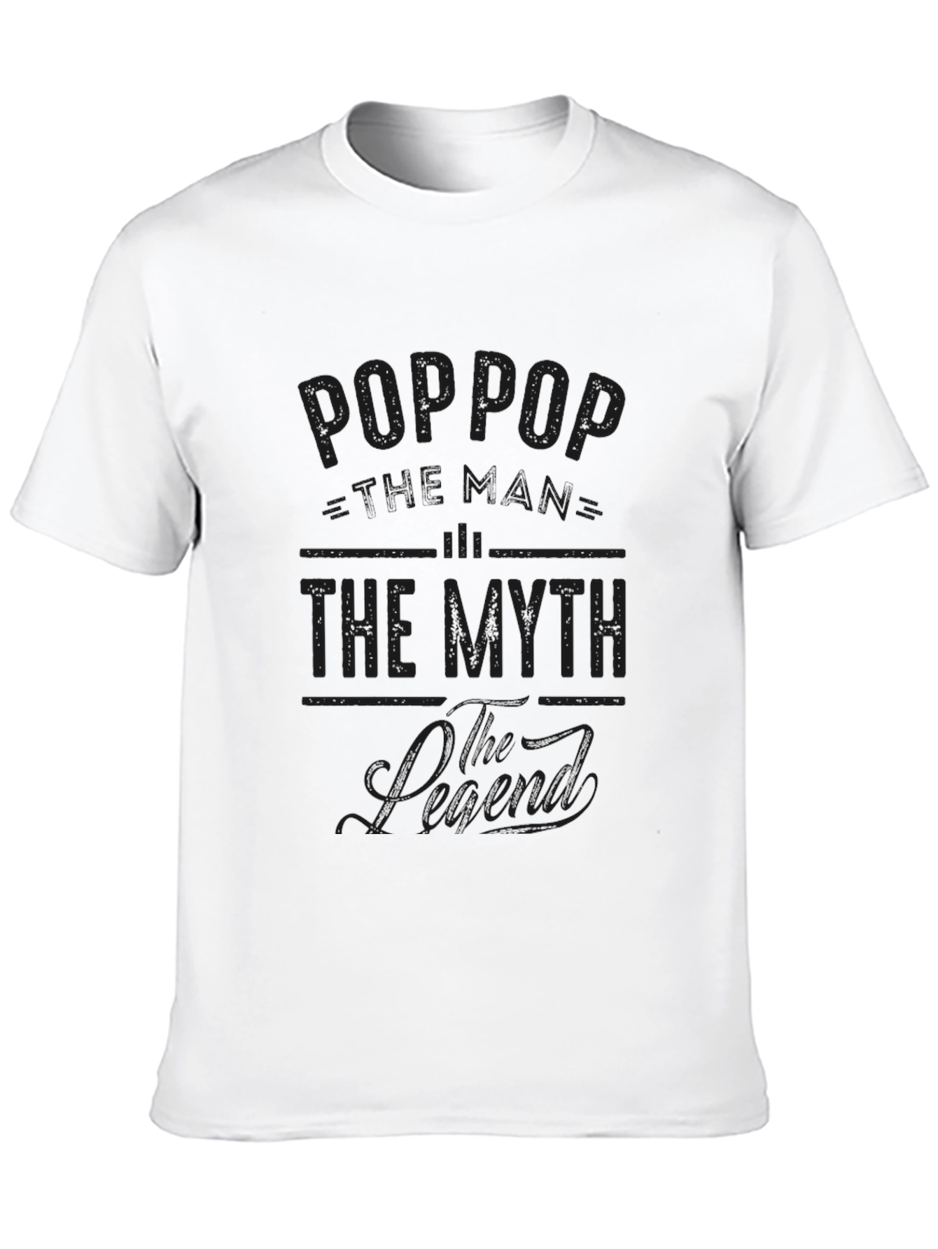 Pop Pop Myth Legend Black Graphic Tee
