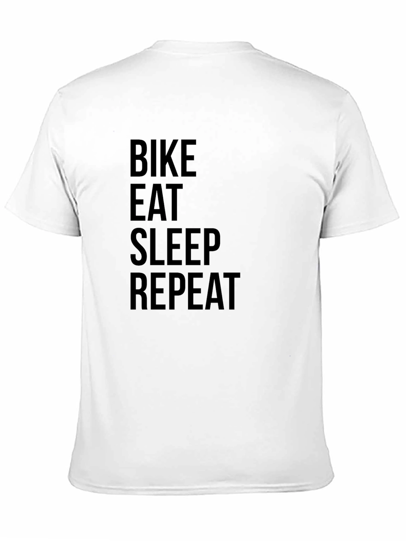 Bike Eat Sleep Repeat Black Graphic Tee