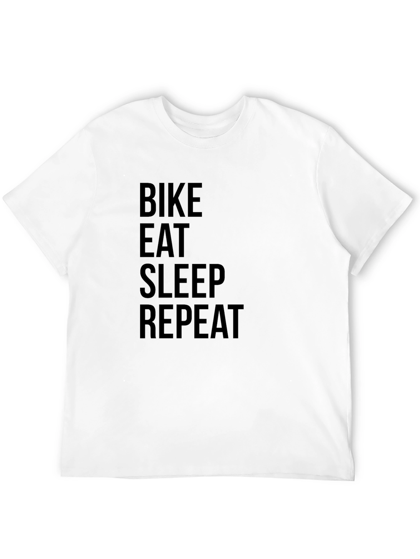 Bike Eat Sleep Repeat Black Graphic Tee